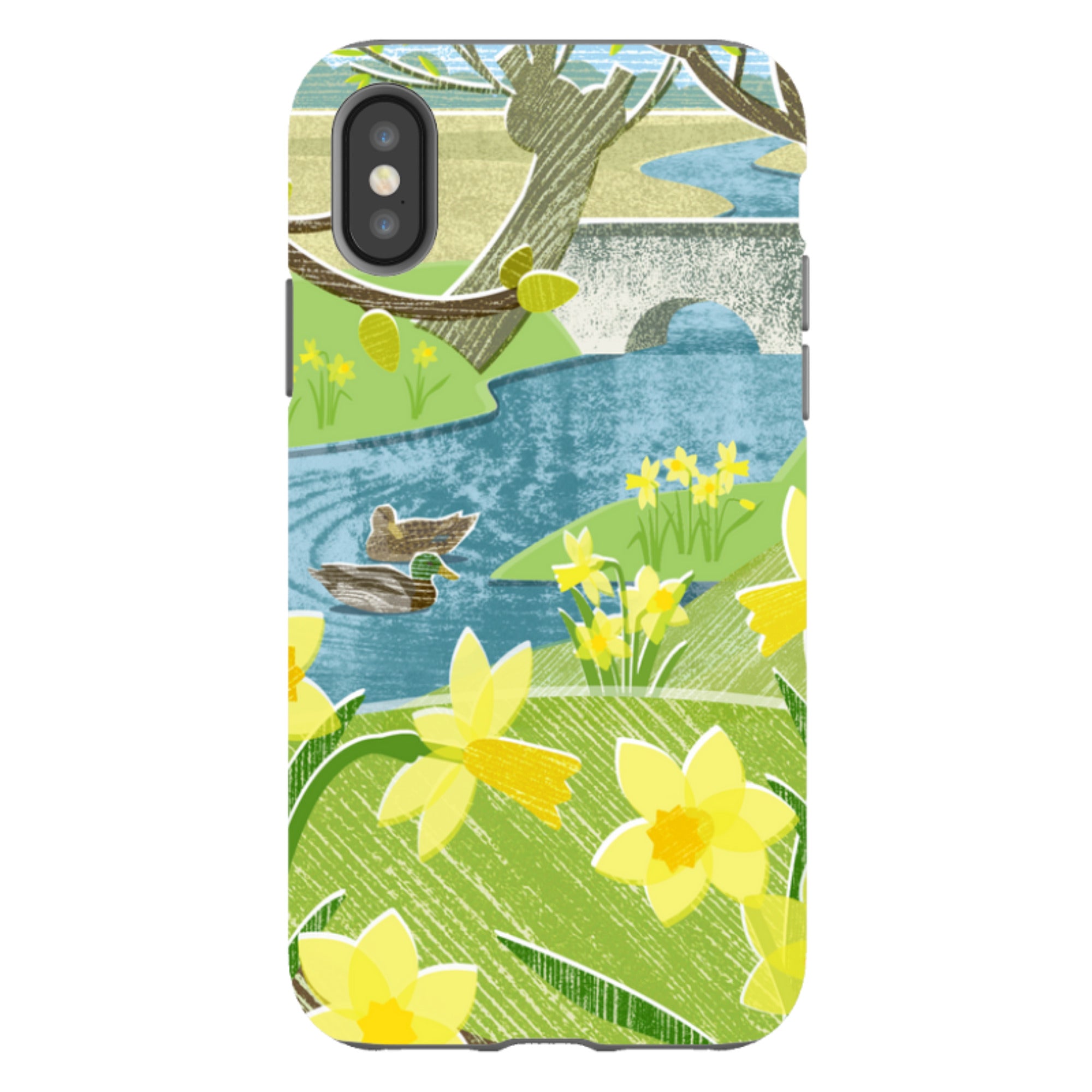 iPhone Tough Case - Daffs And Ducks By Liane Payne