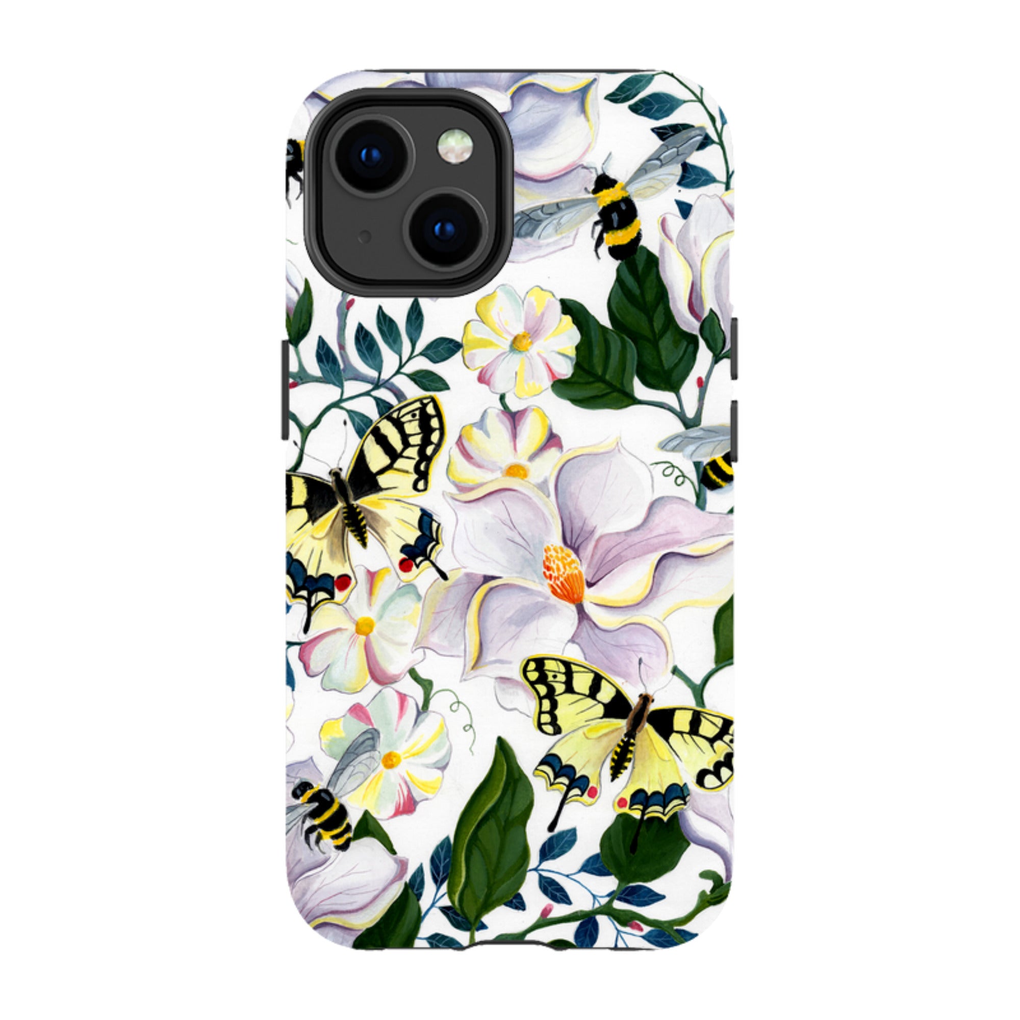 iPhone MagSafe Tough Case - Bees and Magnolia By Bex Parkin
