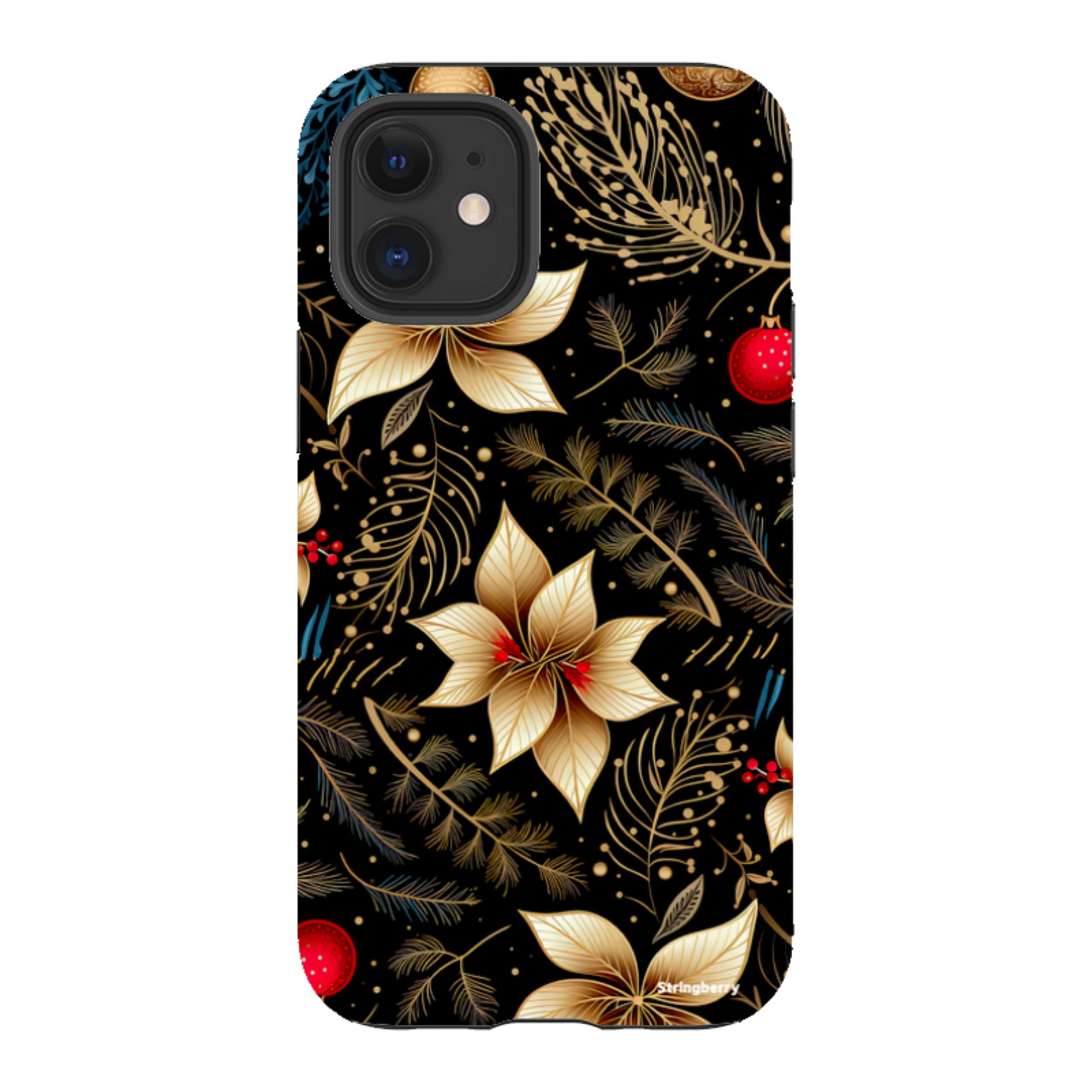 iPhone Tough Case - Golden Winter Floral