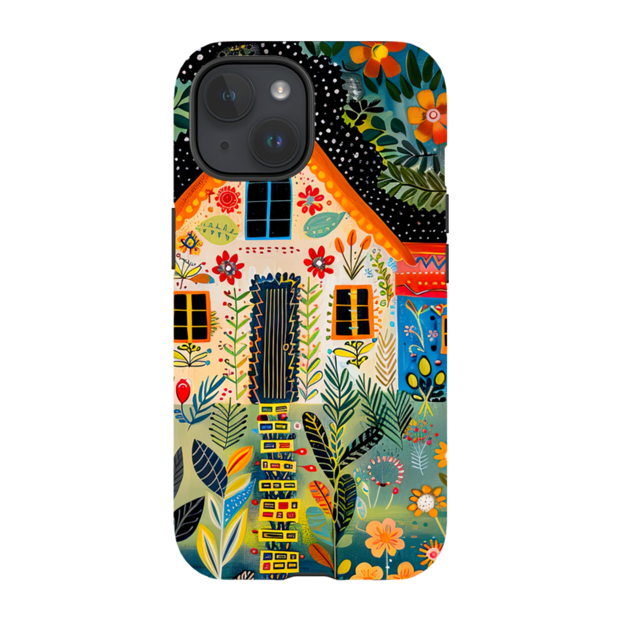 iPhone Case - Folk Art House II