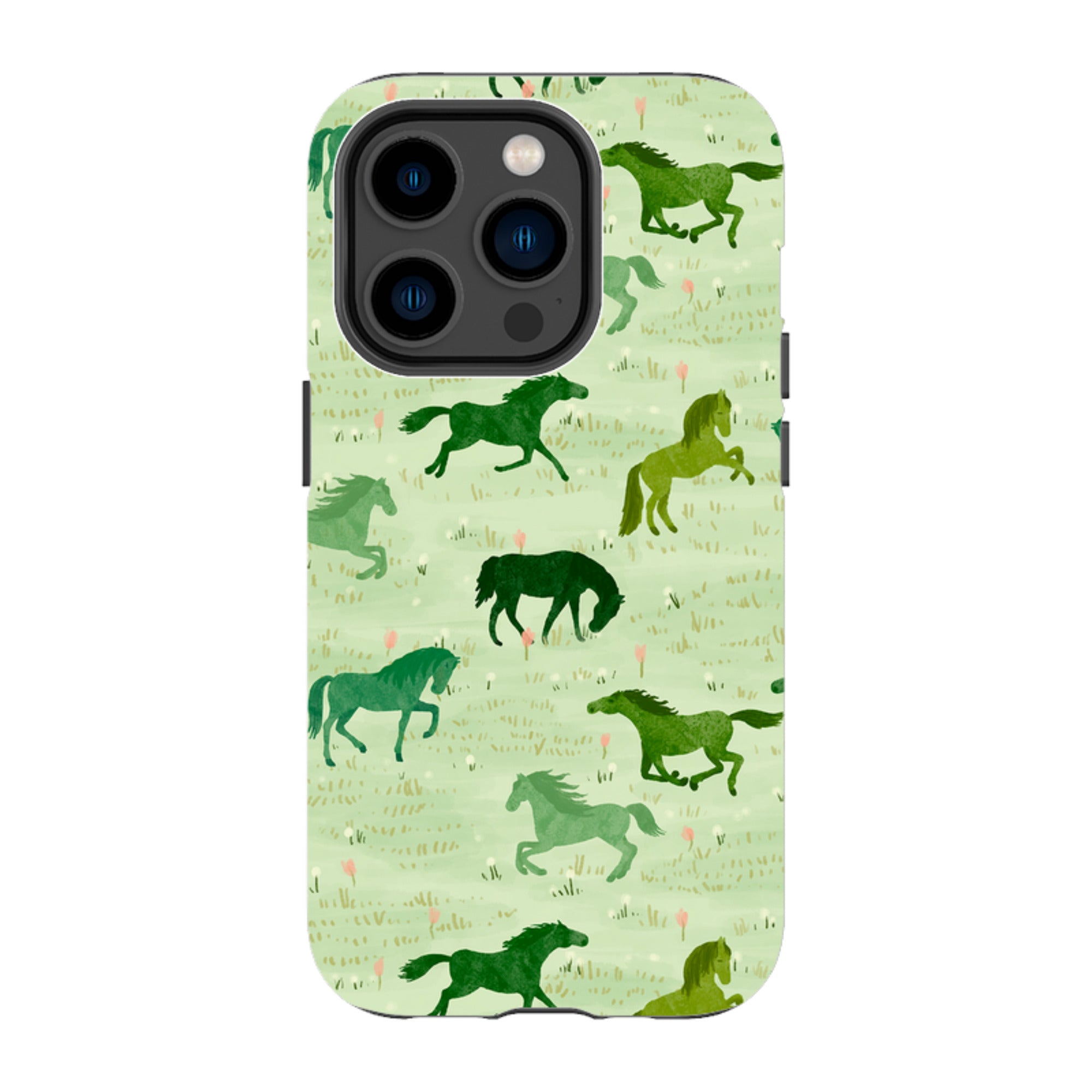 iPhone MagSafe Tough Case - Wild Horses Meadow By Katherine Quinn