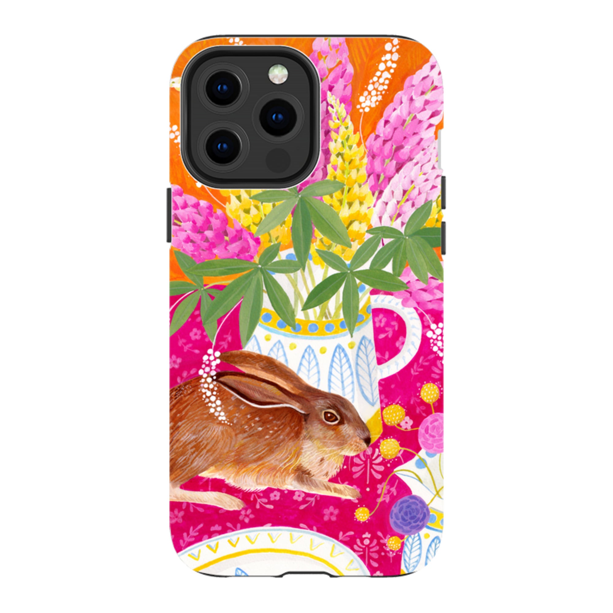 iPhone Tough Case - Rabbit Lupins By Bex Parkin