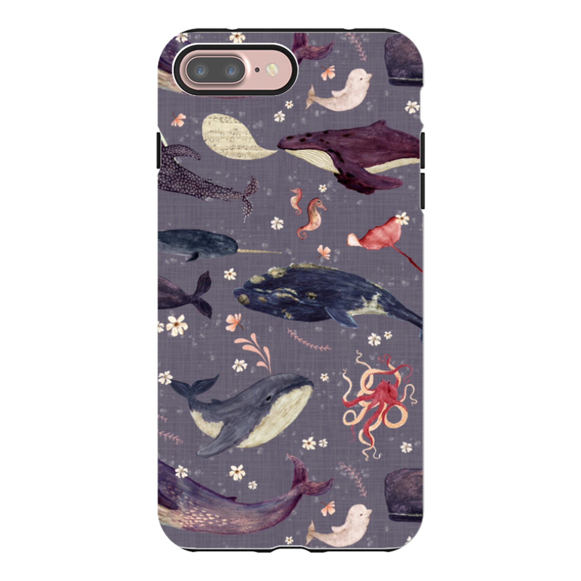 iPhone Tough Case - Whale Song Lavender By Katherine Quinn