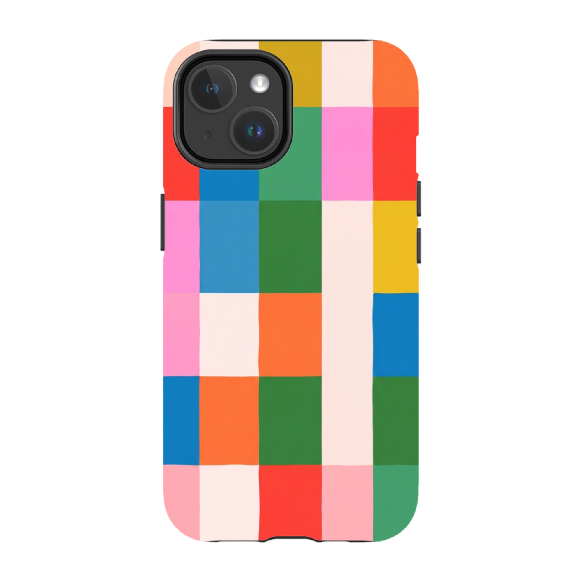 iPhone MagSafe Tough Case - Multicolour Patchwork plaid