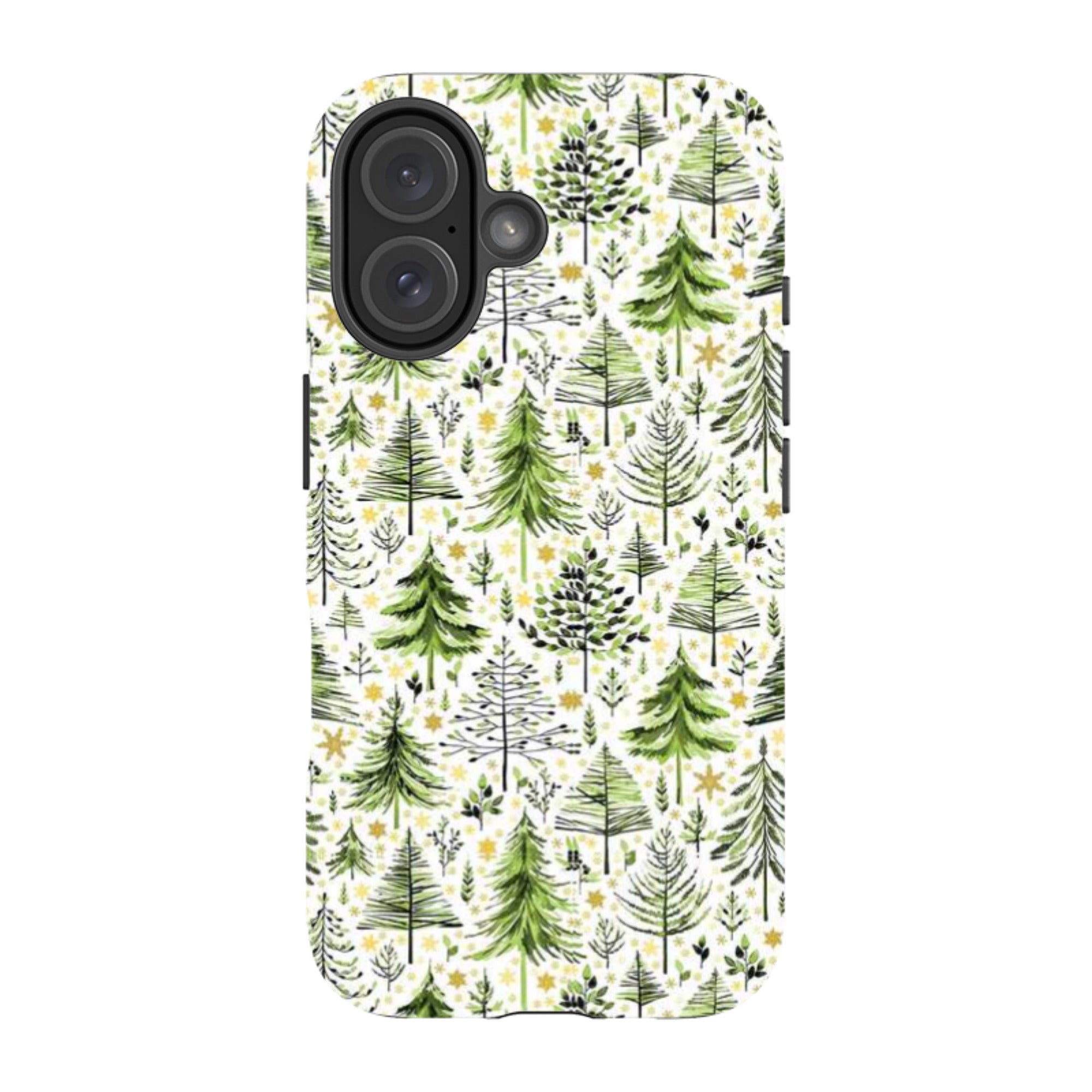 iPhone Tough Case - Green Xmas Trees By Elisabeth Haager