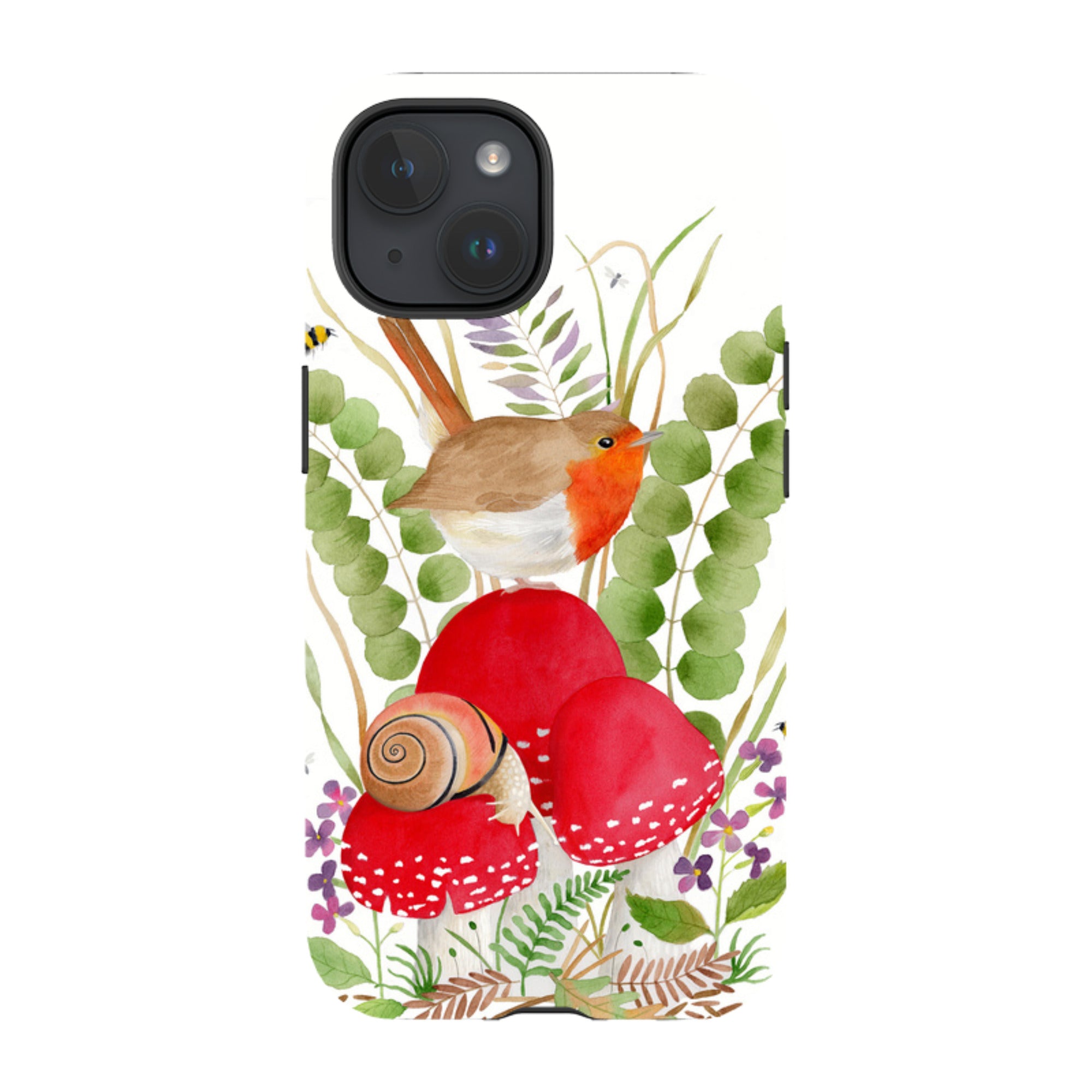 iPhone Tough Case - Robin And Snail By Bex Parkin