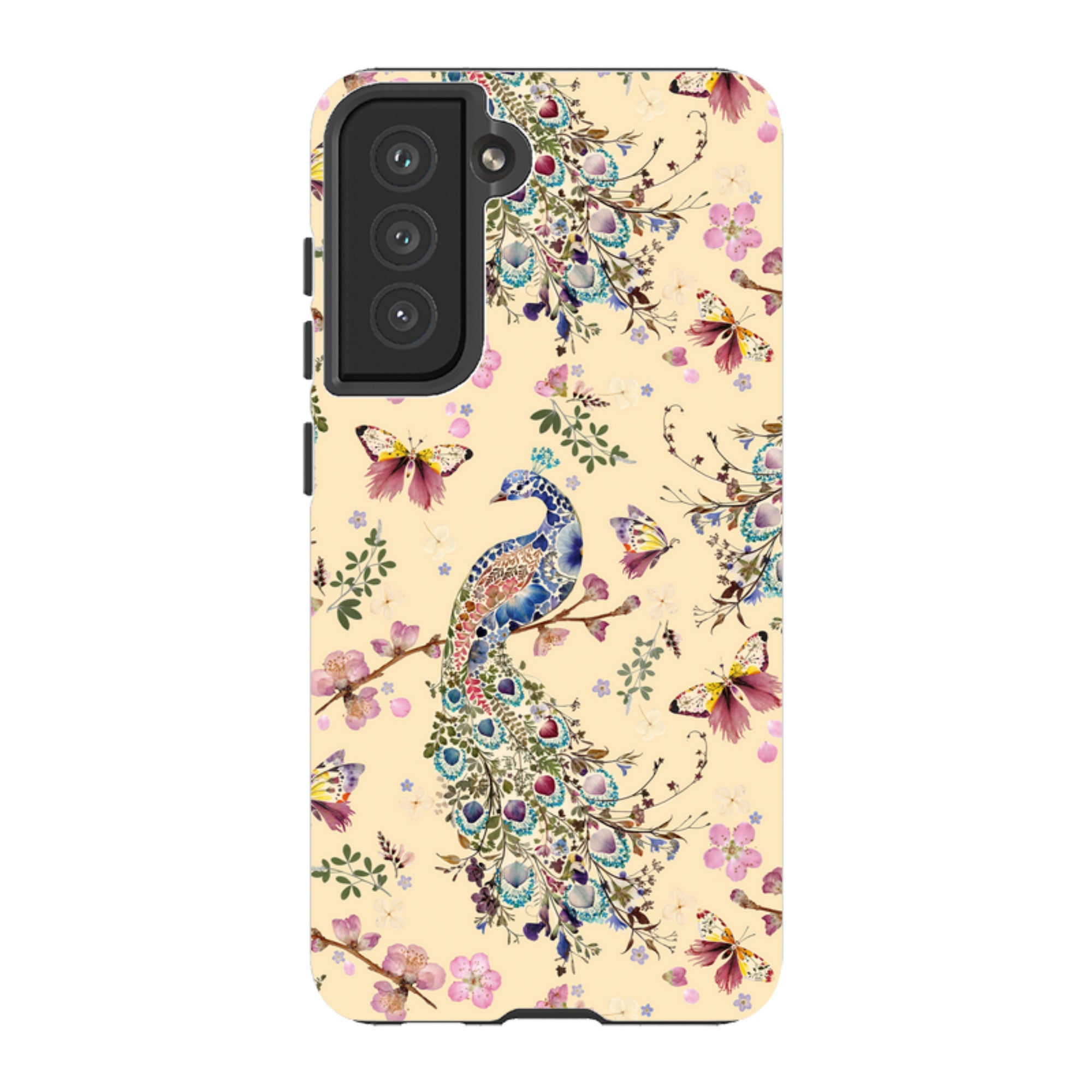 Samsung Tough Case - Peacock and Cherry Blossoms Lilly By Helen Ahpornsiri