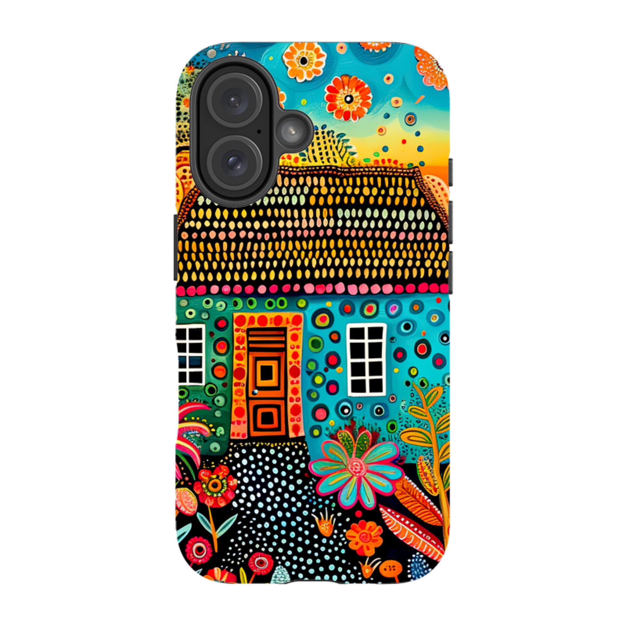 iPhone MagSafe Tough Case - Folk Art House VII