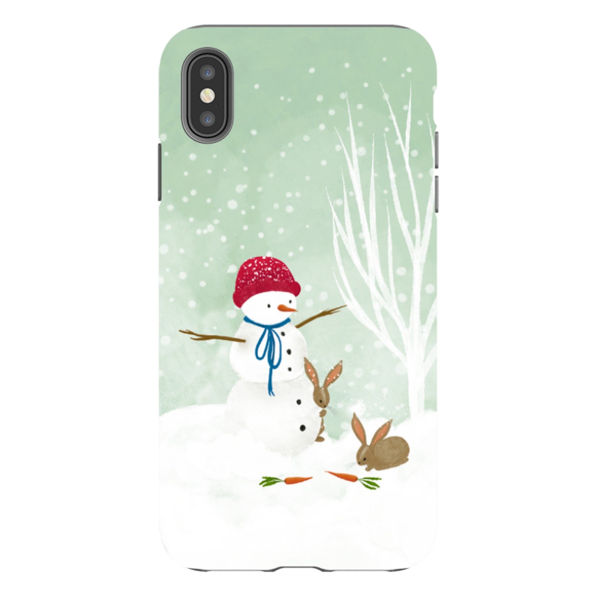 iPhone Tough Case - Snowman By Katherine Quinn