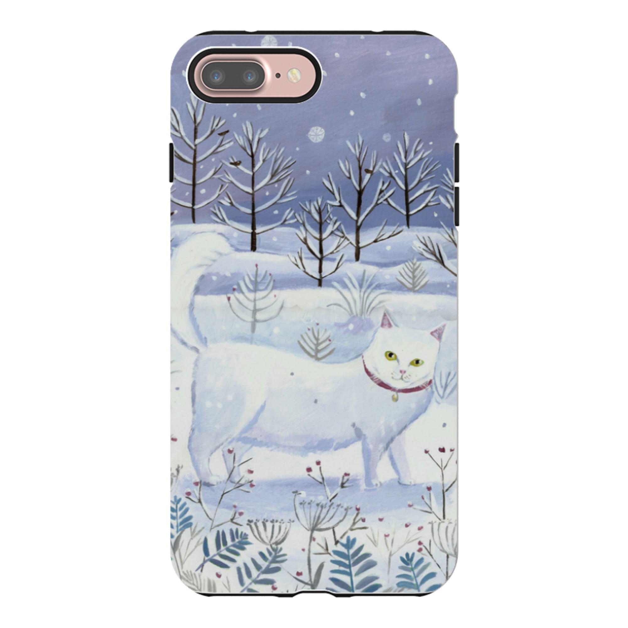 iPhone Tough Case - White Cat By Mary Stubberfield