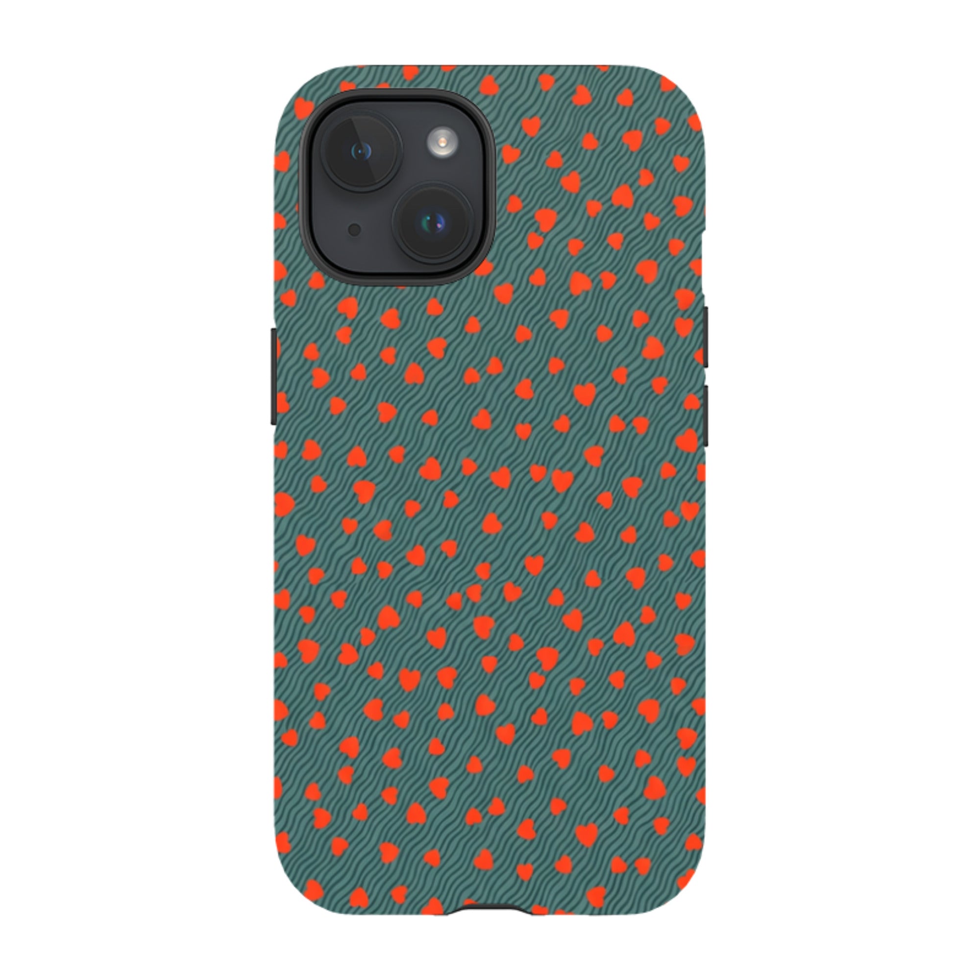 iPhone Tough Case - Red Hearts