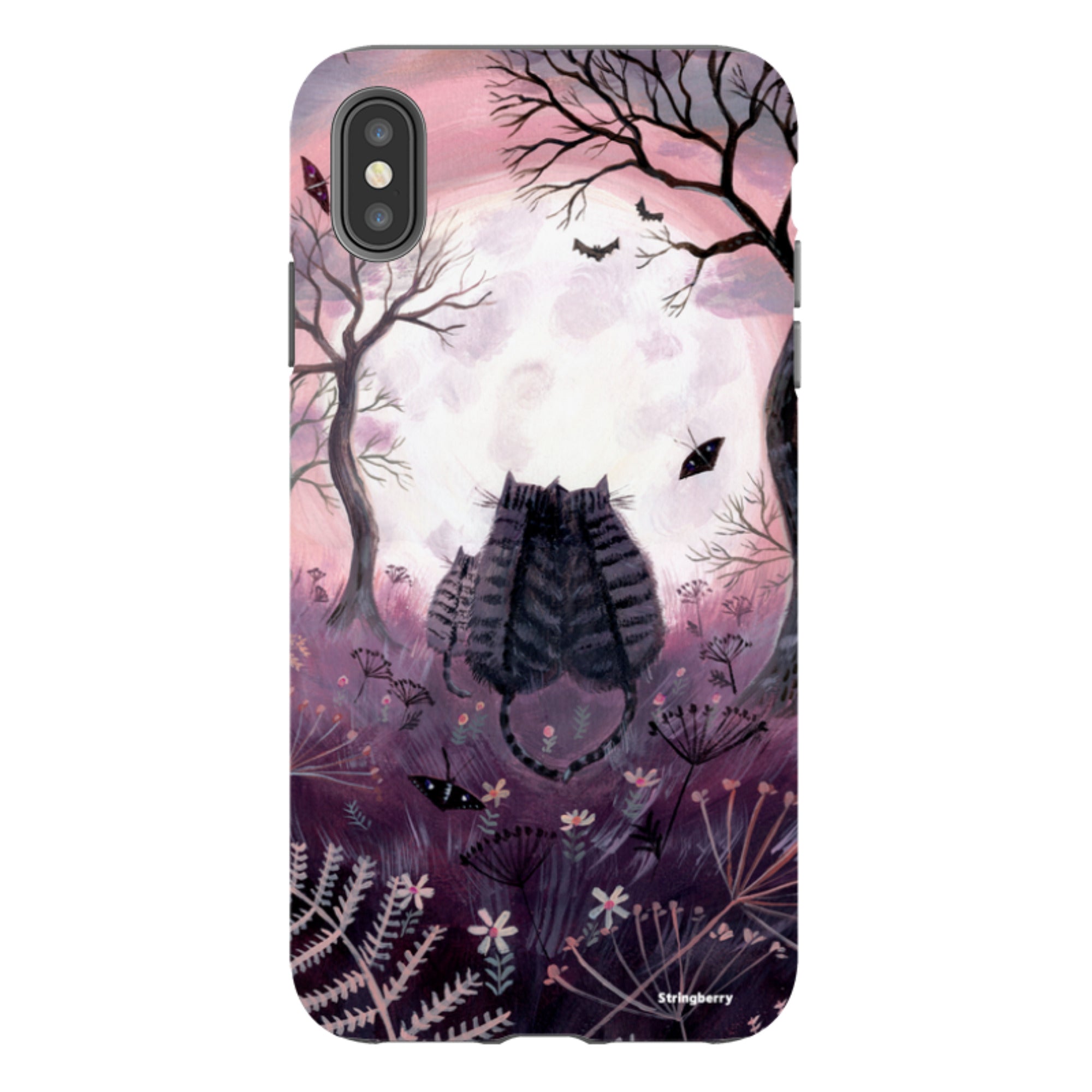 iPhone Tough Case - Spooky Cats By Mary Stubberfield