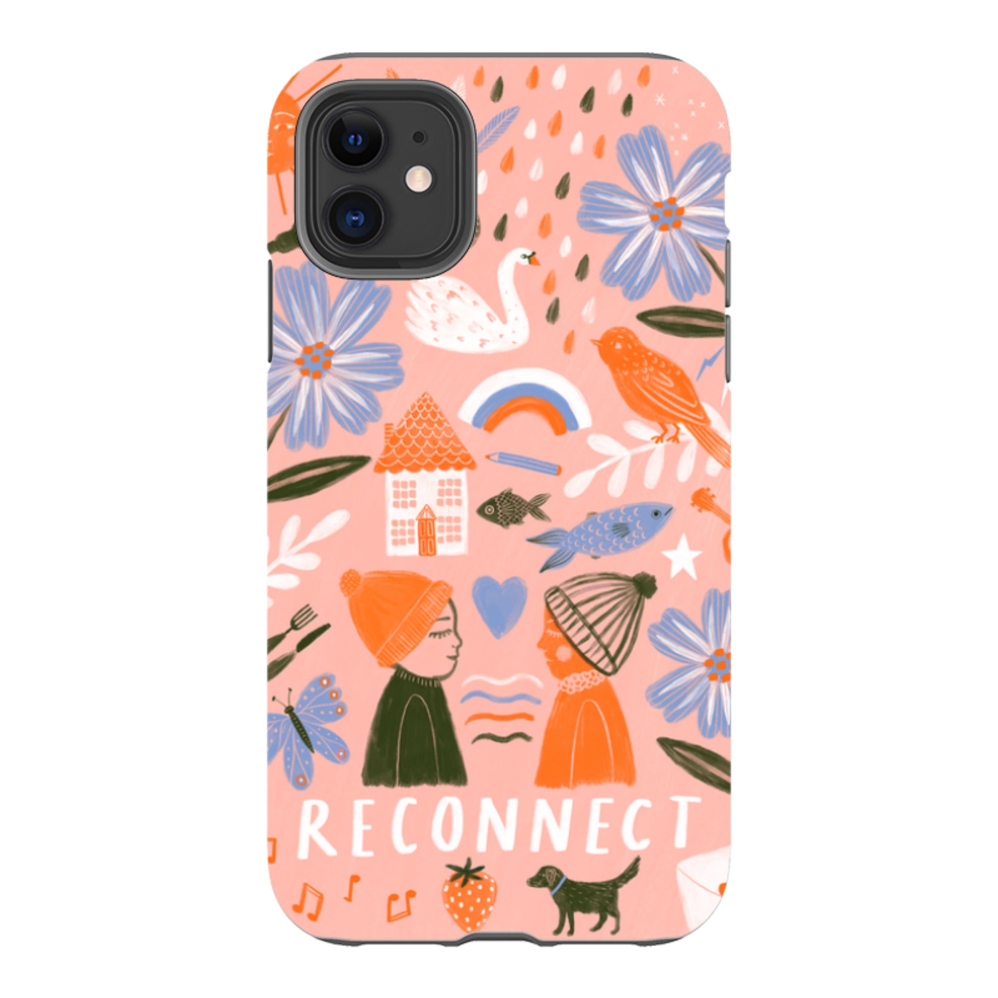 iPhone Tough Case - Reconnect Orange By Lee Foster Wilson