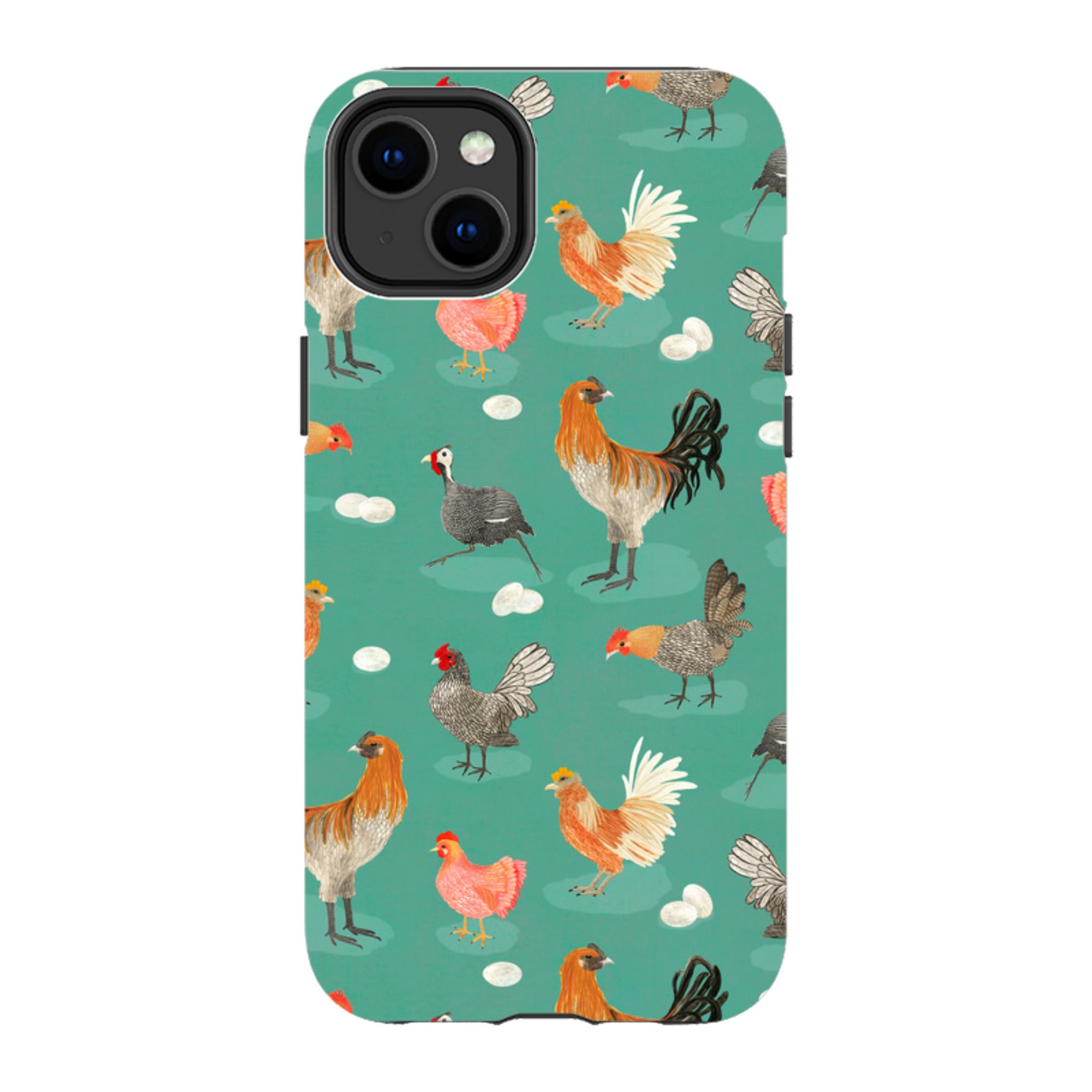 iPhone Tough Case - Chicken Teal By Katherine Quinn