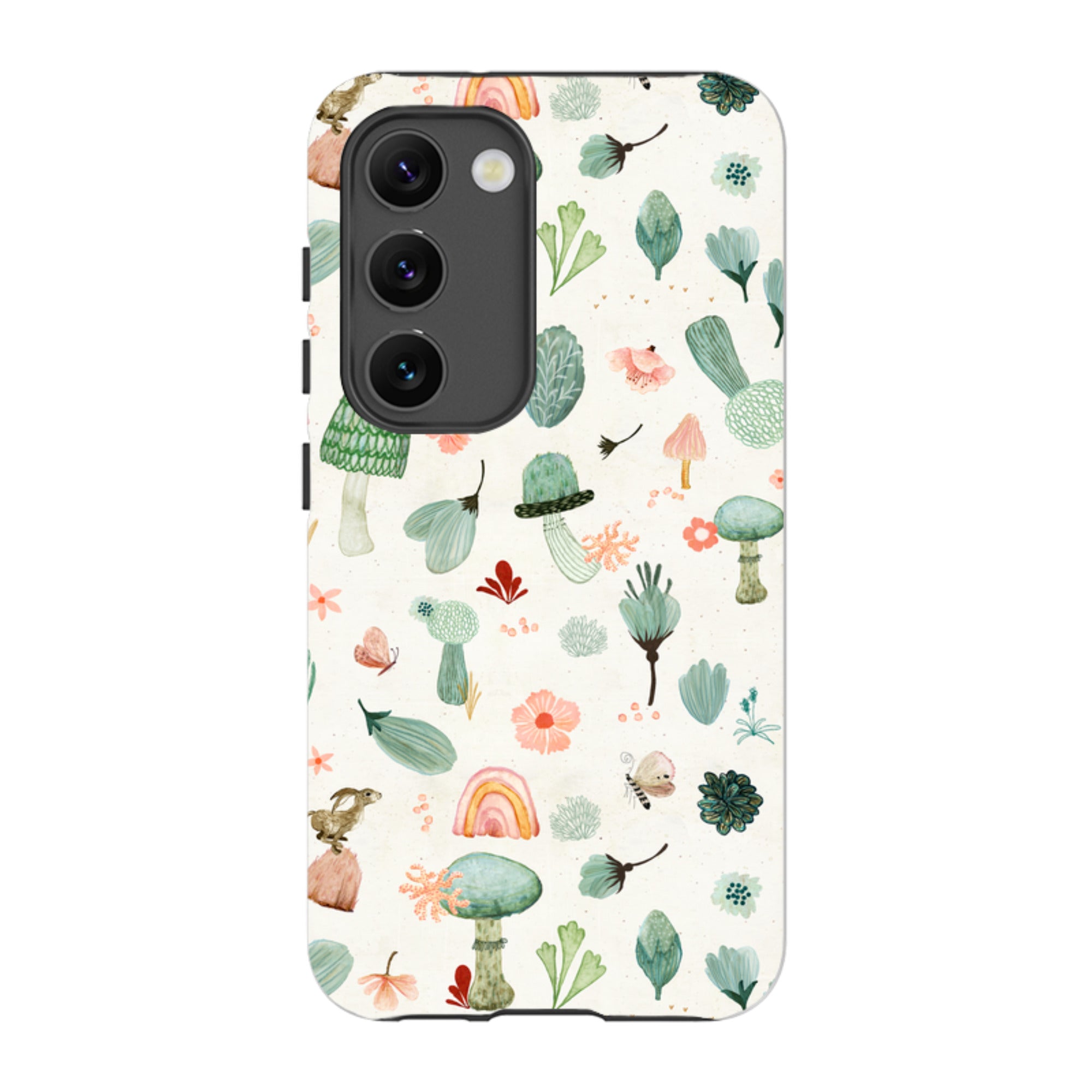 Samsung Tough Case - Mushroom World Cream By Katherine Quinn
