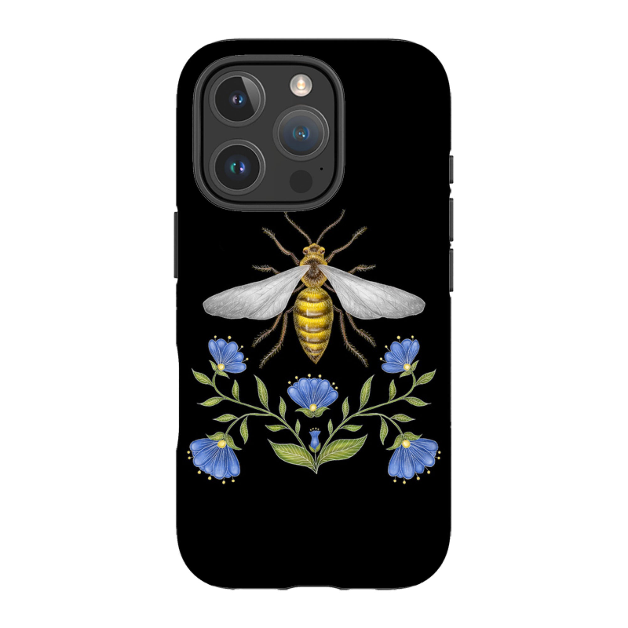 iPhone MagSafe Tough Case - Wings Of Freedom Black By Catherine Rowe