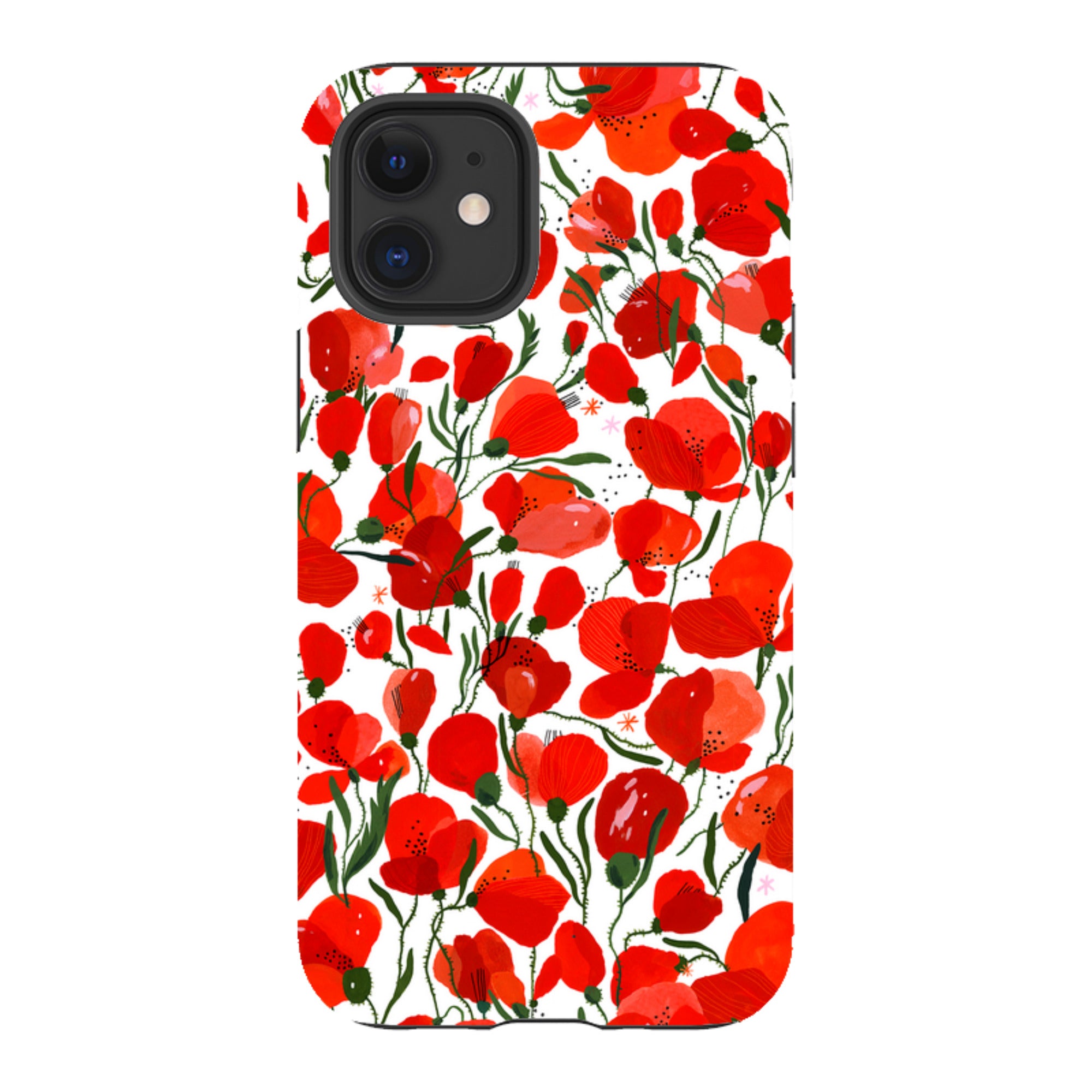 iPhone Tough Case - Poppies Pattern By Madalina Andronic