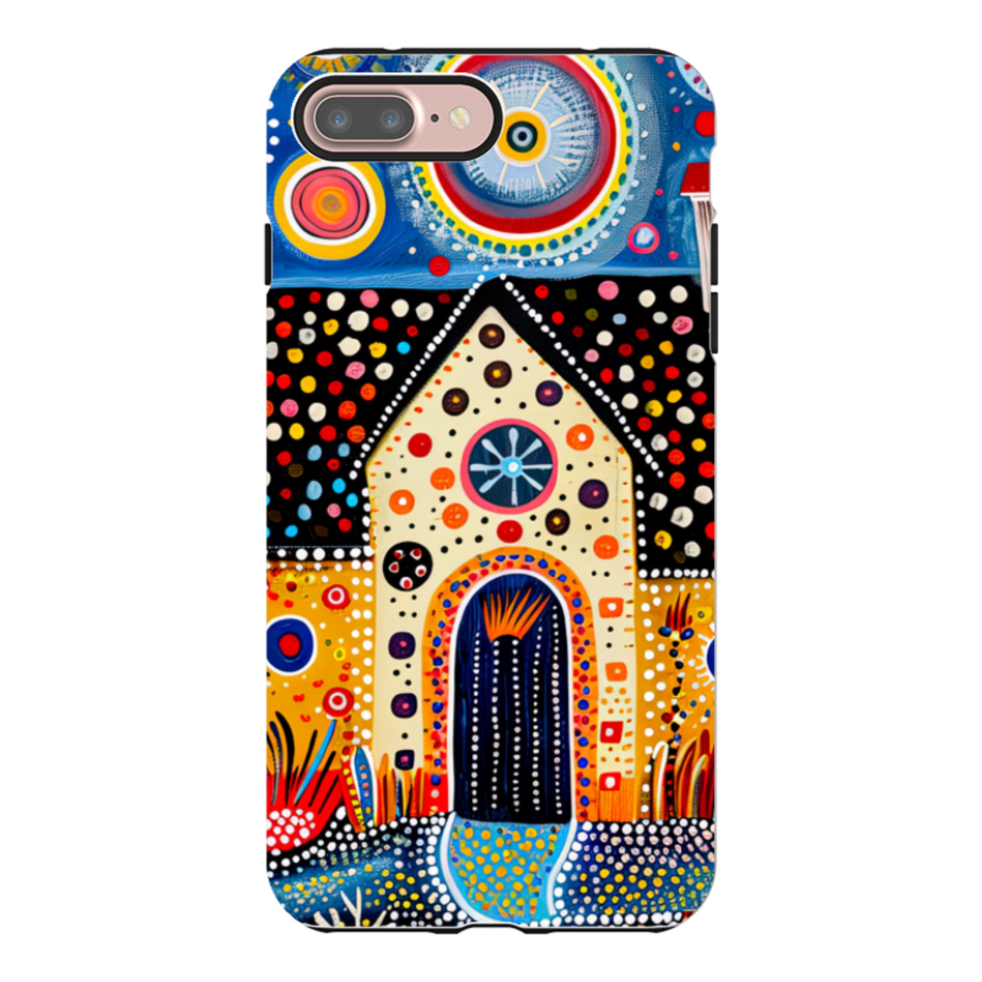 iPhone Case - Folk Art House IX