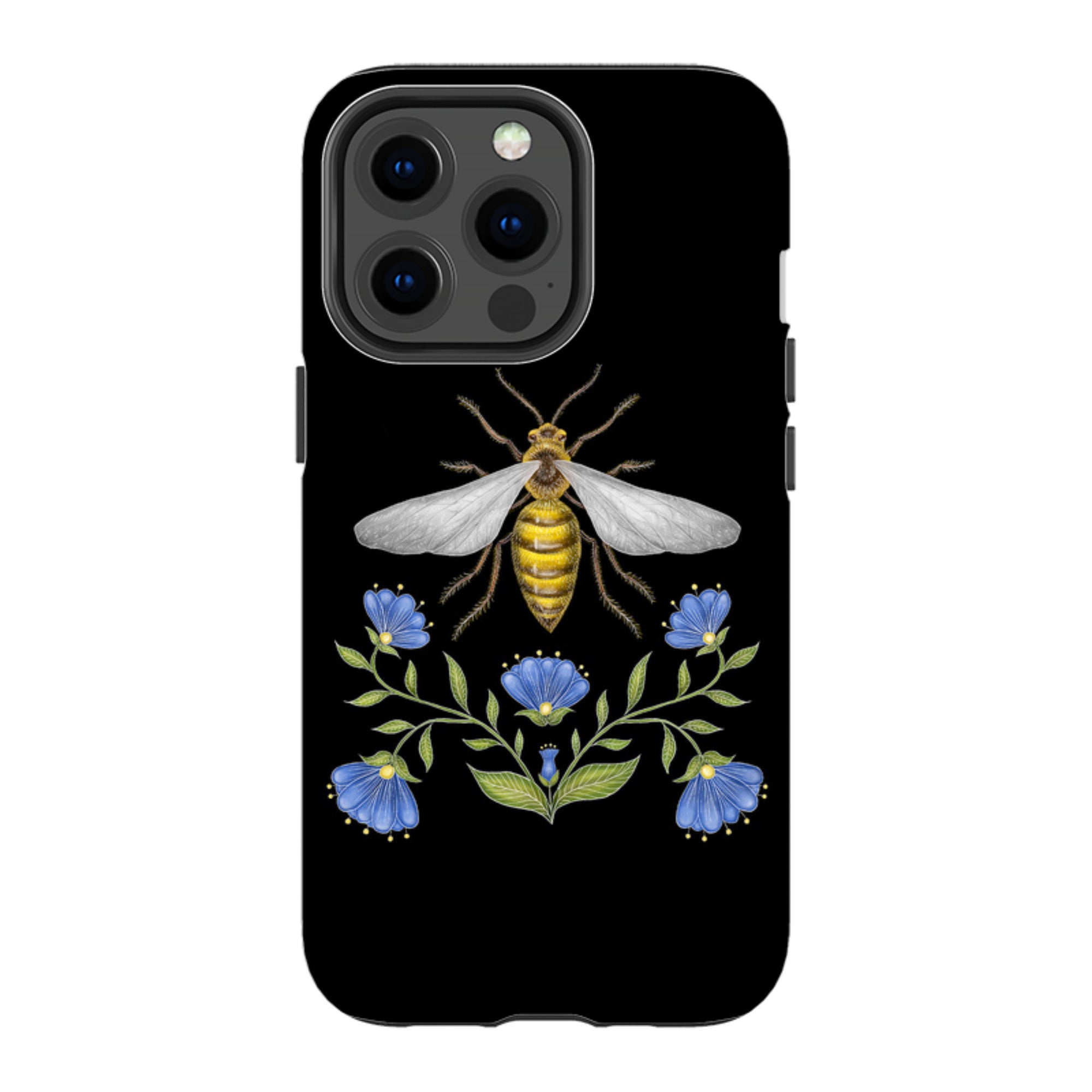 iPhone Tough Case - Wings Of Freedom Black By Catherine Rowe