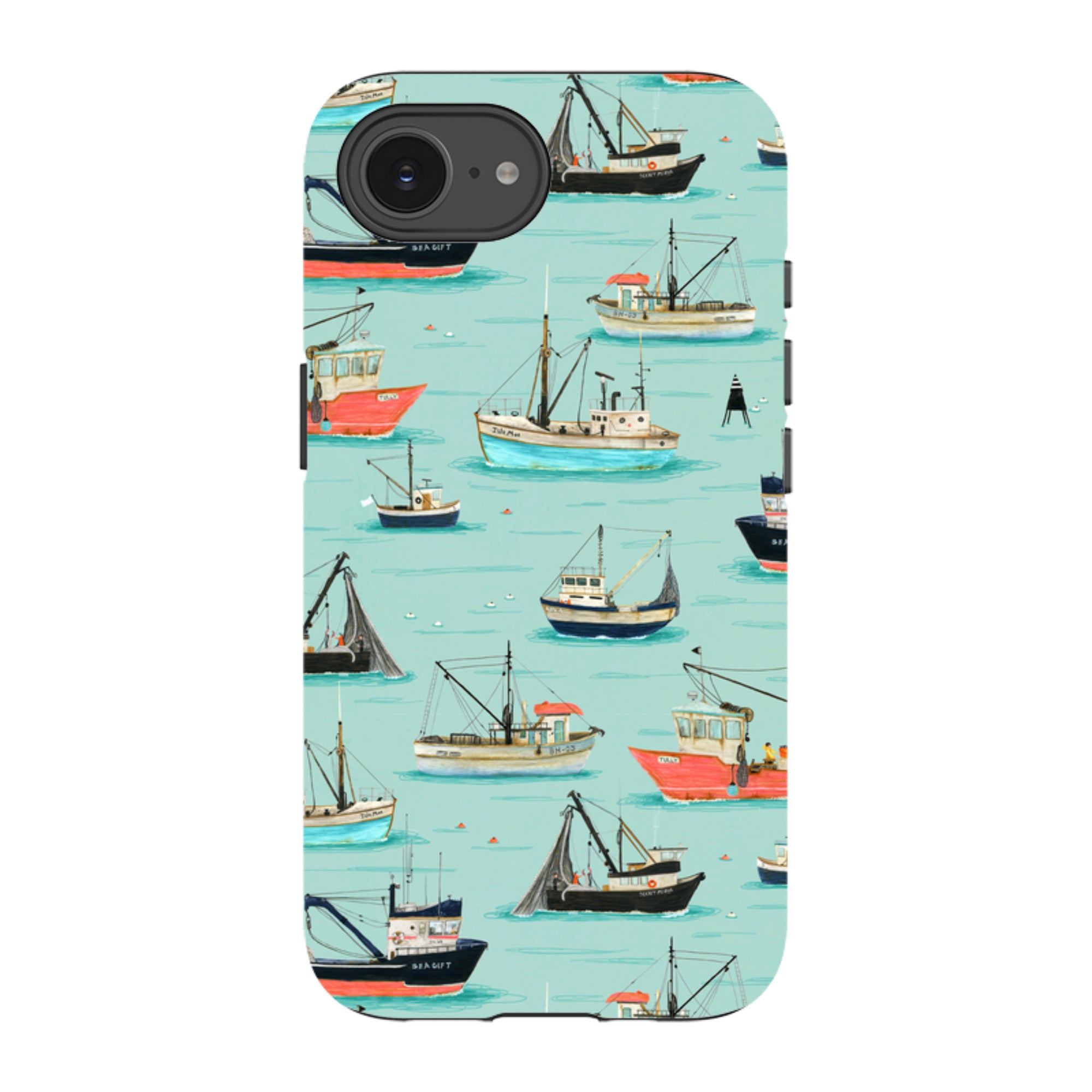 iPhone Tough Case - Fishing Boats By Katherine Quinn