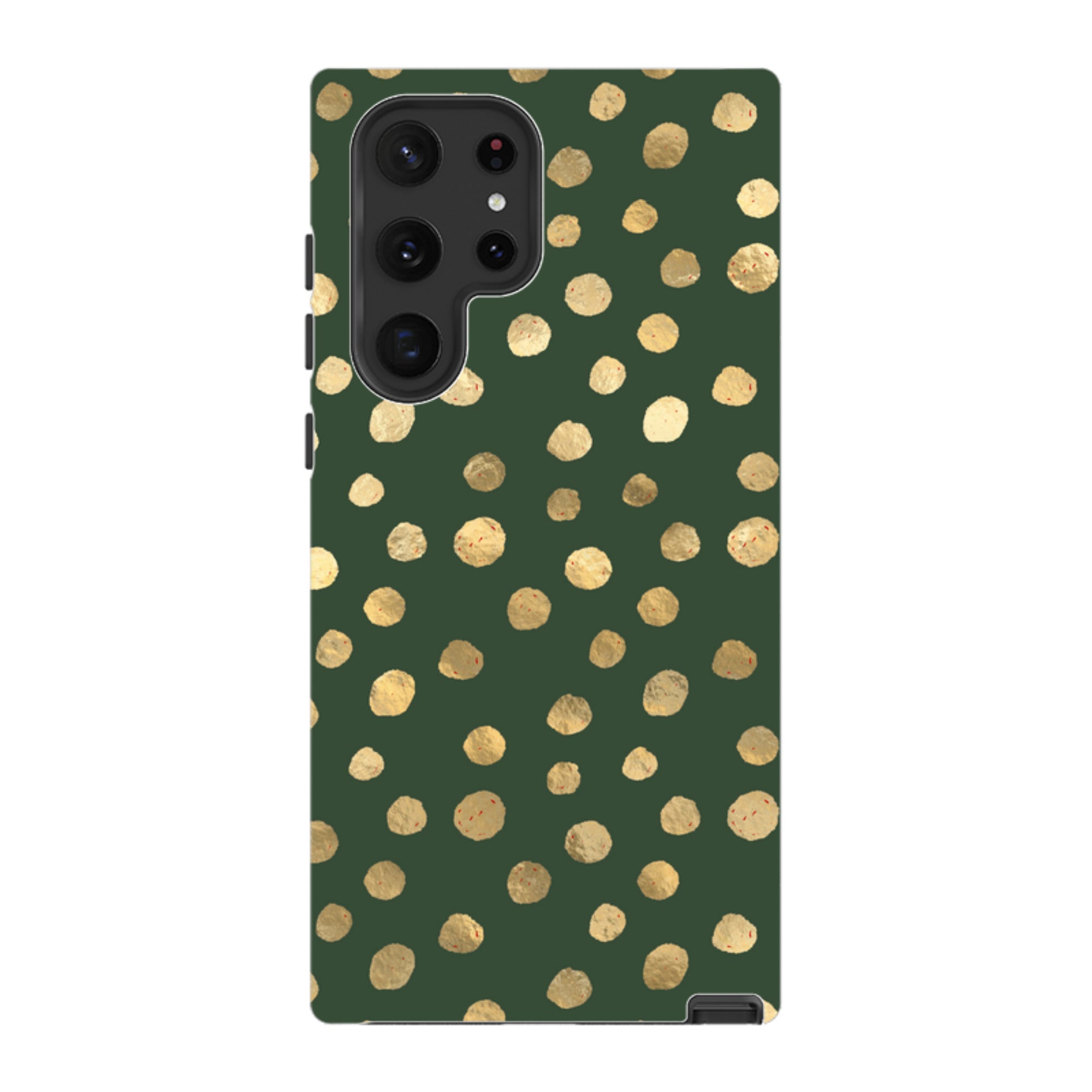 Samsung Tough Case - Green and Gold Dots