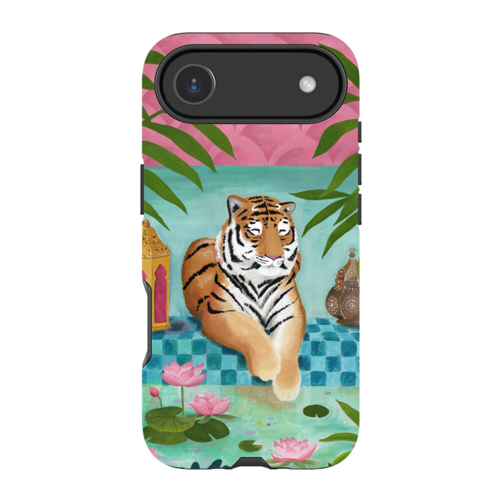 iPhone Tough Case - Lotus Tiger By Bex Parkin