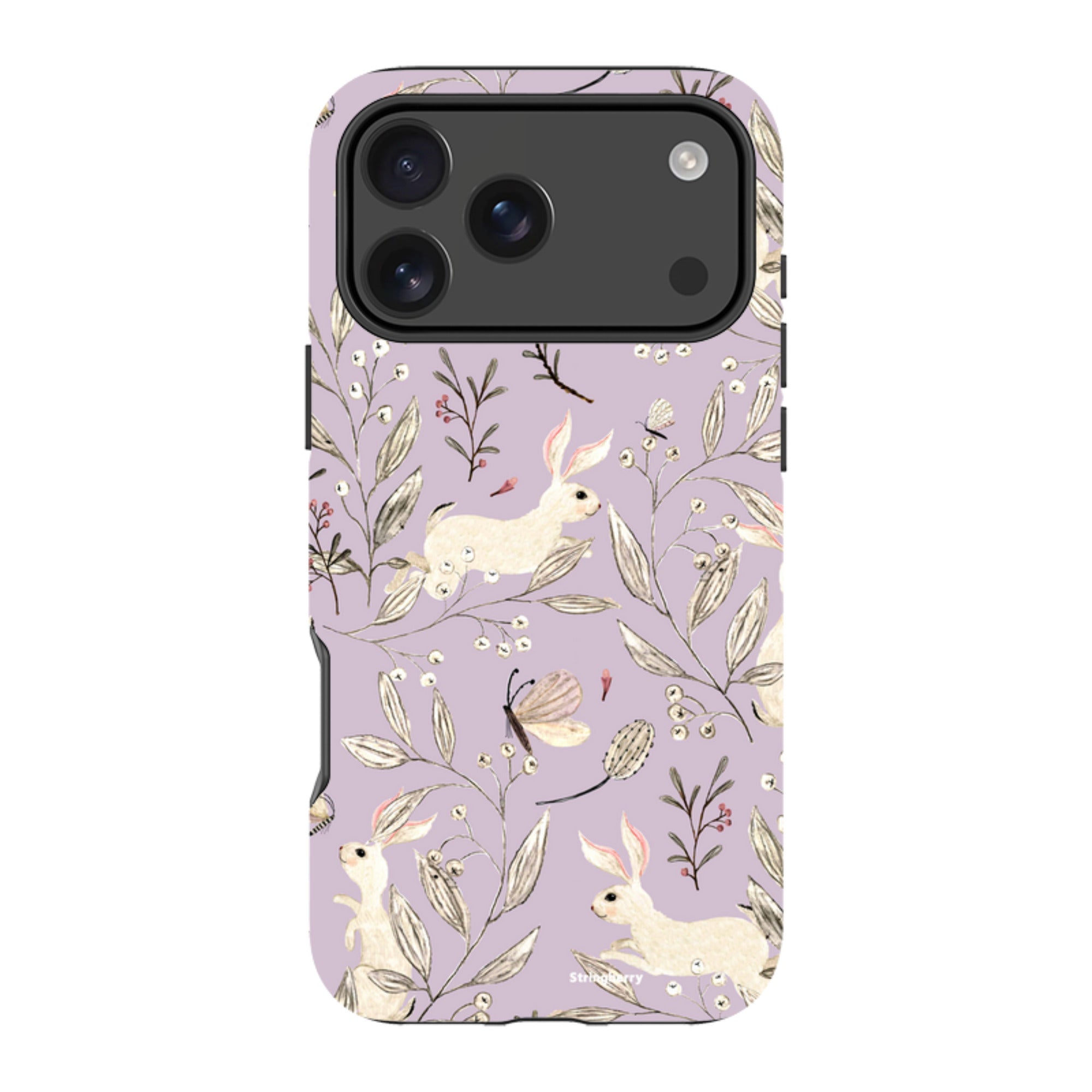 iPhone Tough Case - Bunnies Mauve By Katherine Quinn