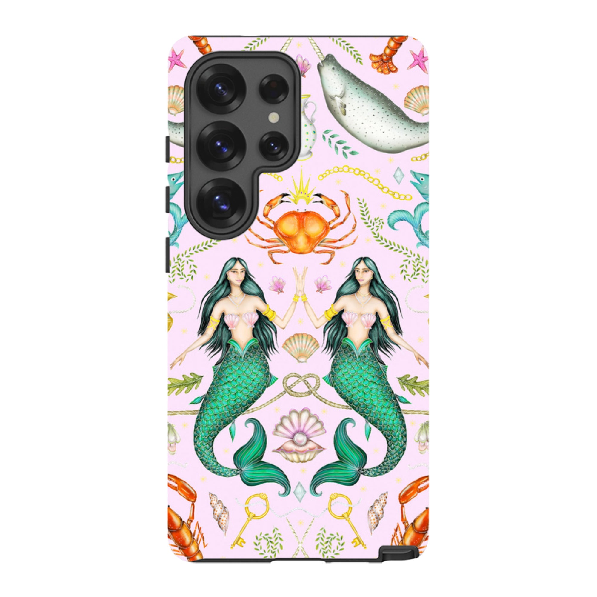 Samsung Tough Case - Tritons Treasure Pink By Catherine Rowe
