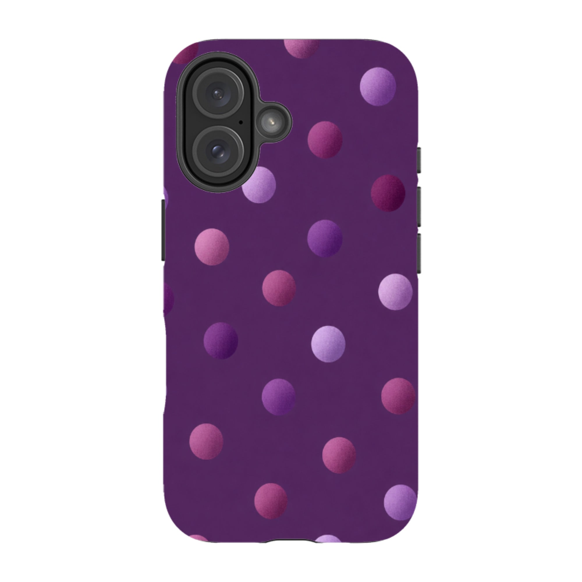 iPhone Tough Case - Purple Polka Dot