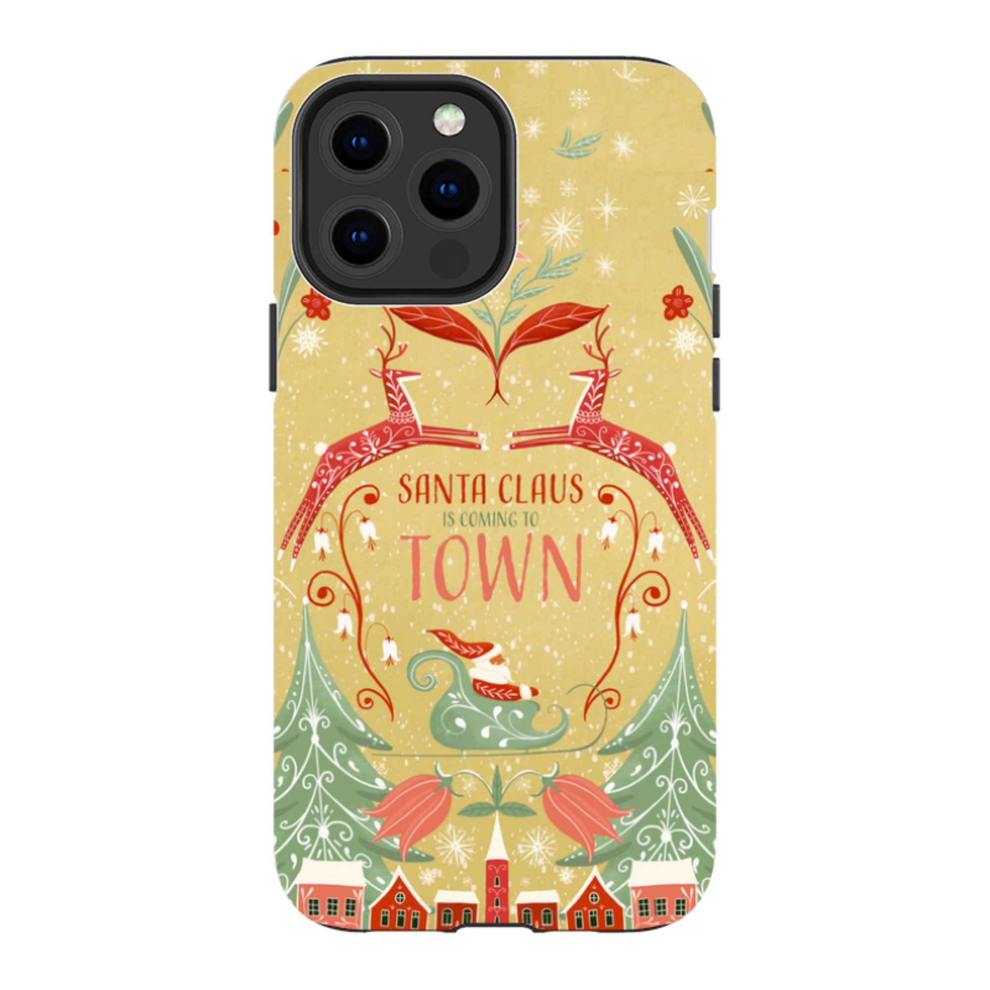 iPhone Tough Case - Santa Claus Is Coming To Town By Maja Lindberg