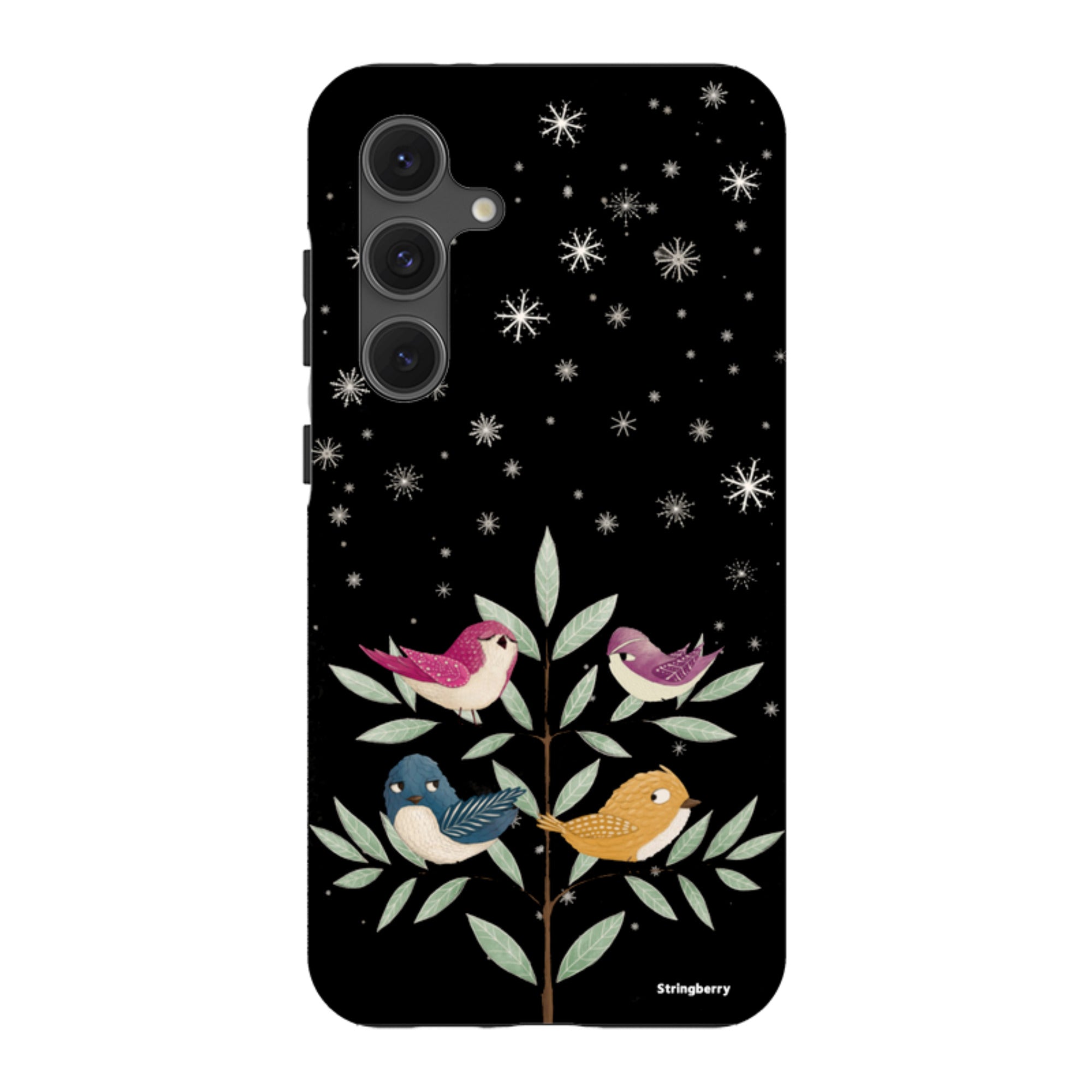 Samsung Tough Case - Garden Birds Black By Maja Lindberg