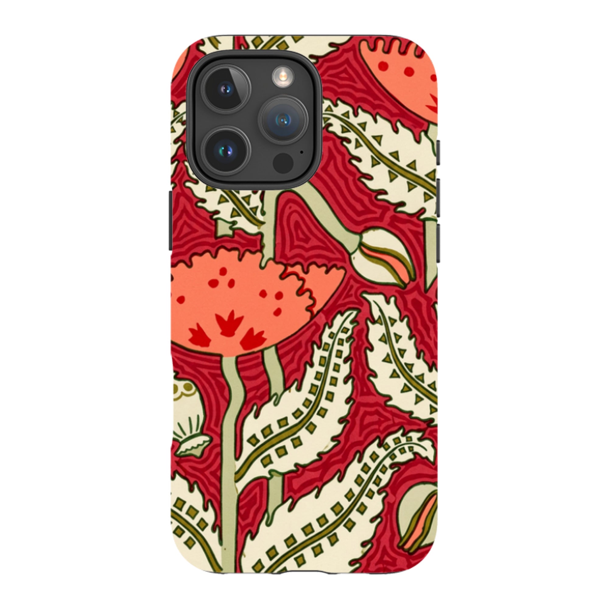 iPhone MagSafe Tough Case - William Morris Red Floral