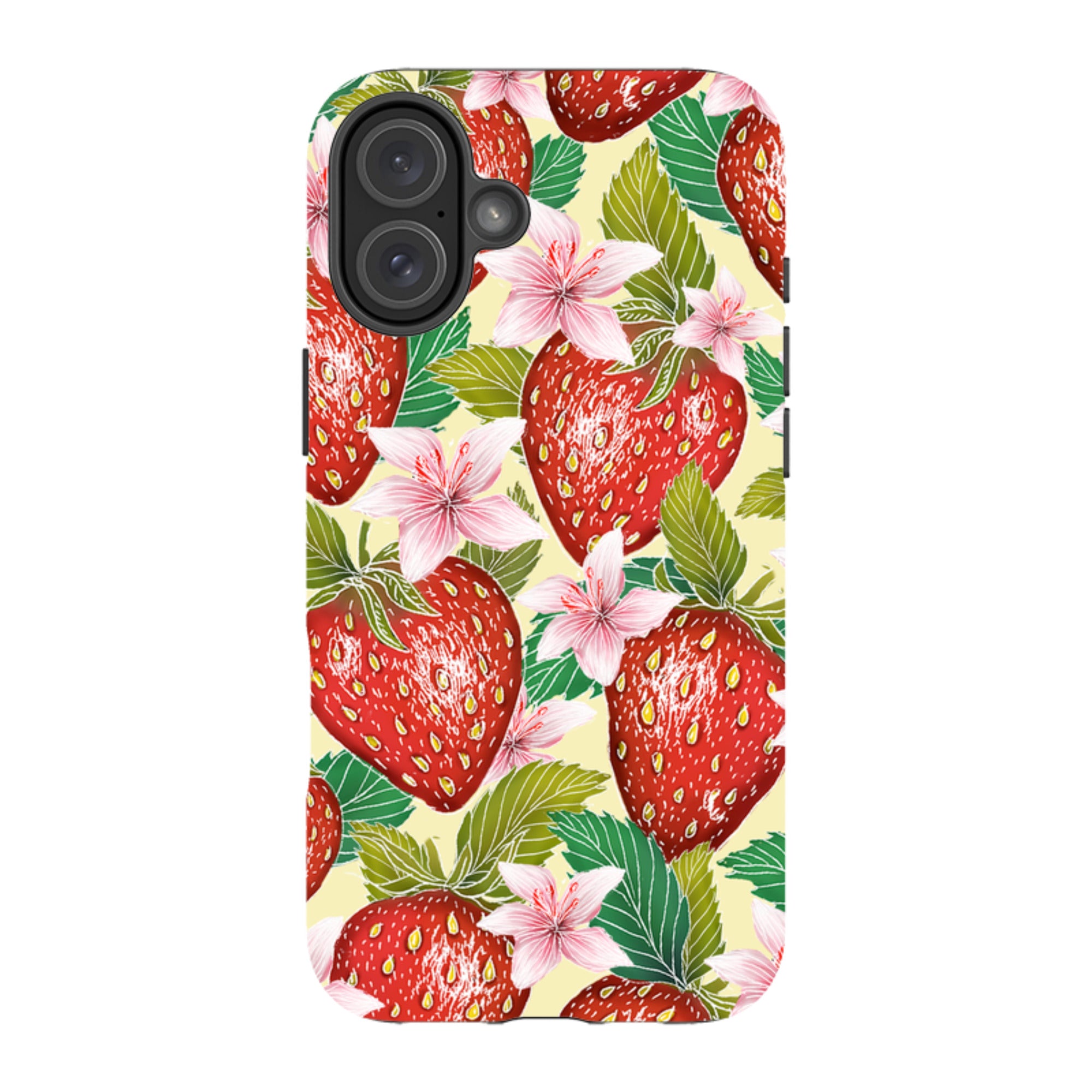 iPhone Tough Case - Yellow Strawberries By Catherine Rowe