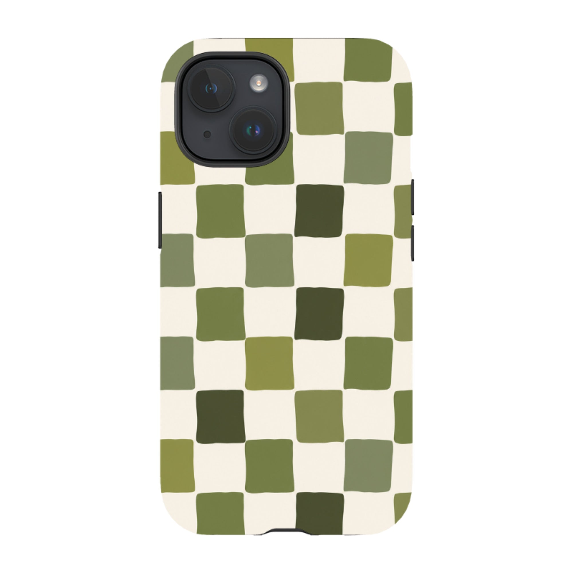 iPhone Tough Case - Green Checkerboard