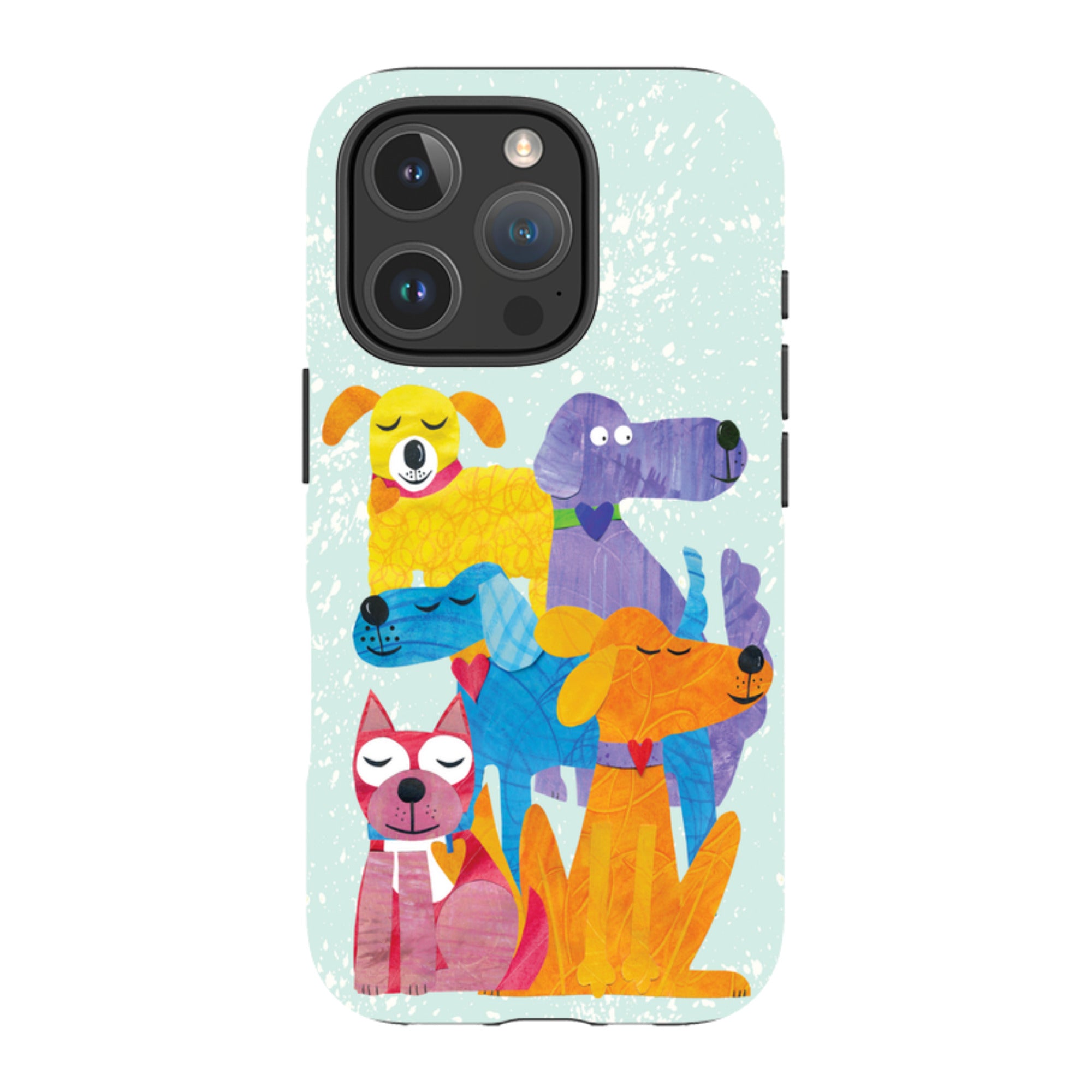 iPhone MagSafe Tough Case - Patch Work Pups By Tracey English