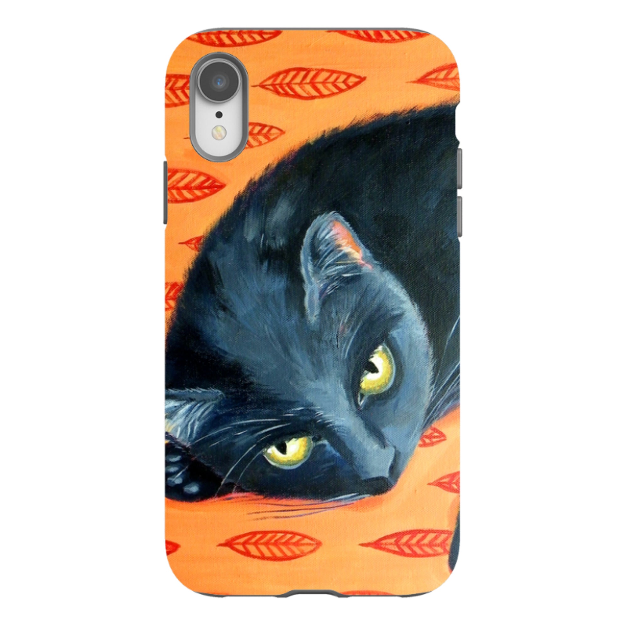 iPhone Tough Case - Black Cat By Mary Stubberfield