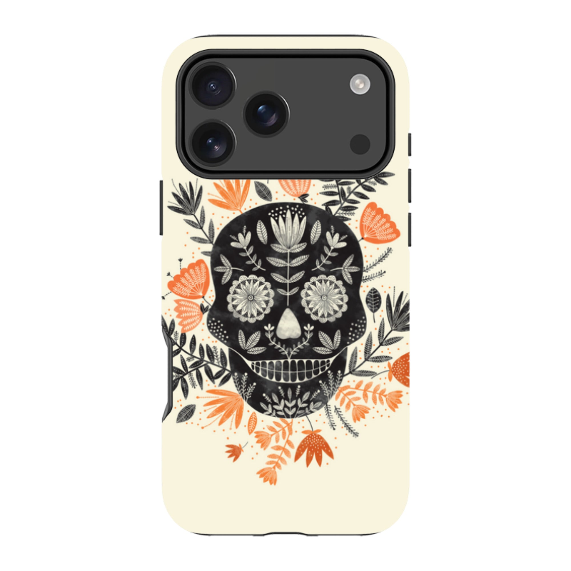 iPhone MagSafe Tough Case -  Sugar Skull Cream By Jade Mosinski