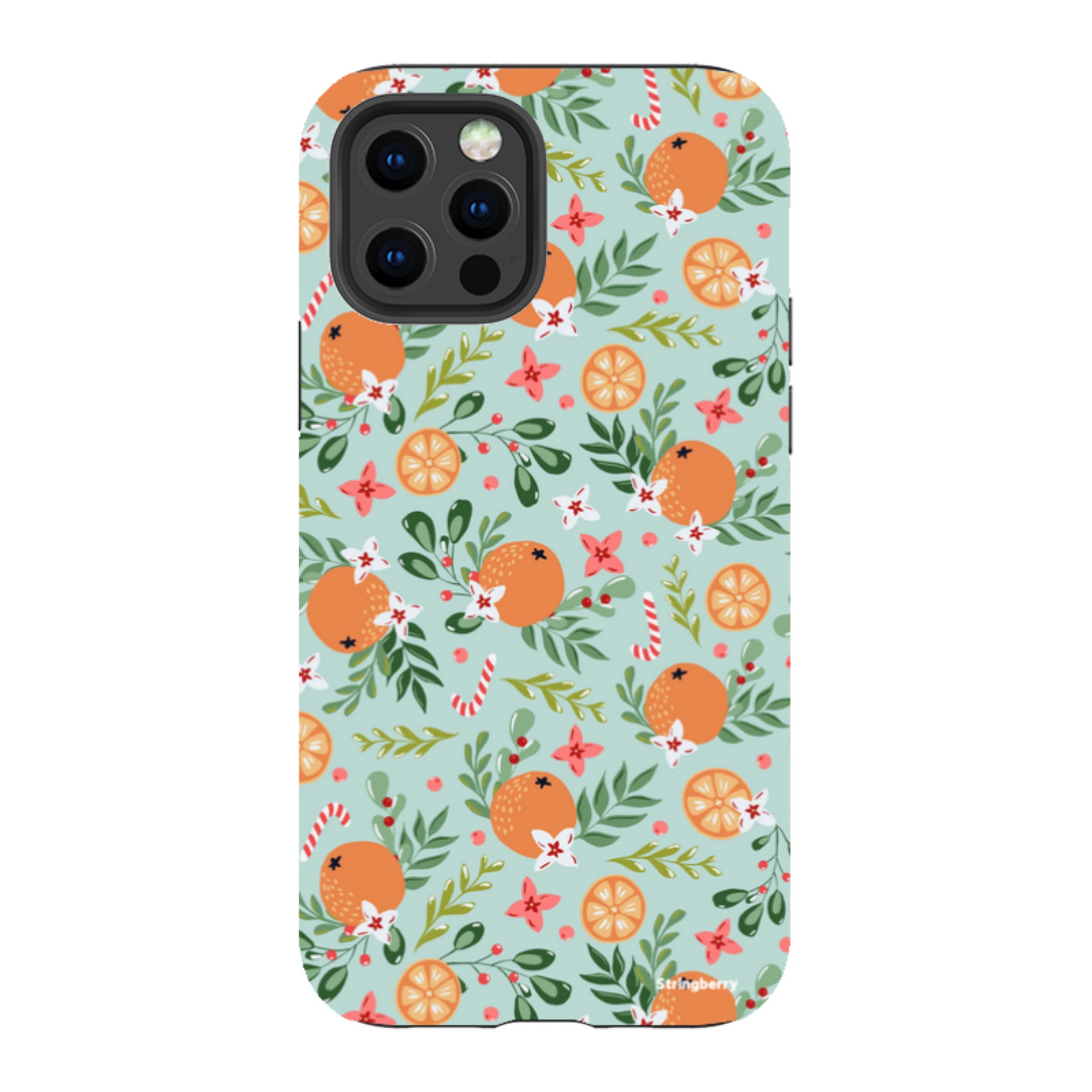 iPhone Tough Case - Oranges and Candy Canes