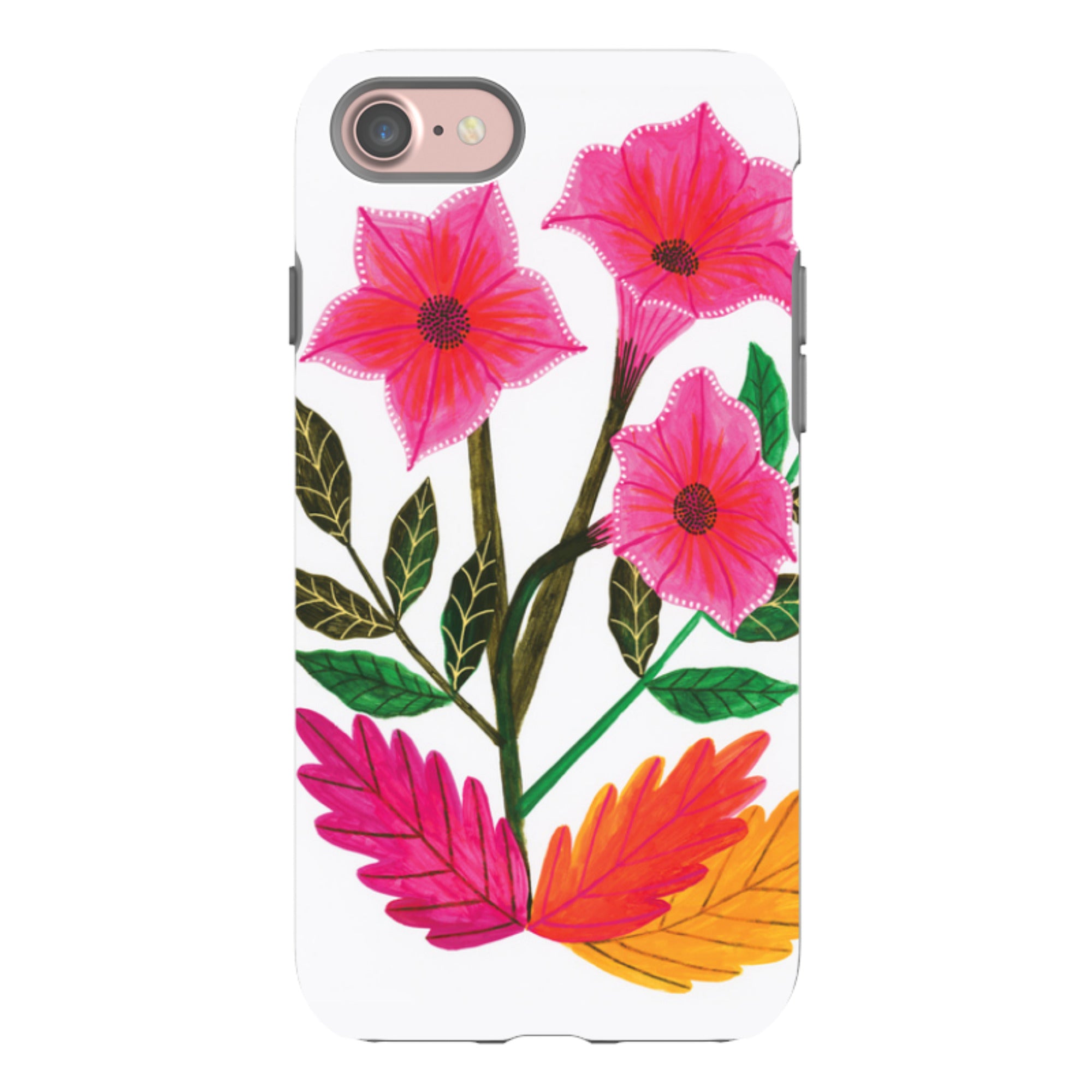 iPhone Tough Case - Trumpet Flowers By Lee Foster Wilson