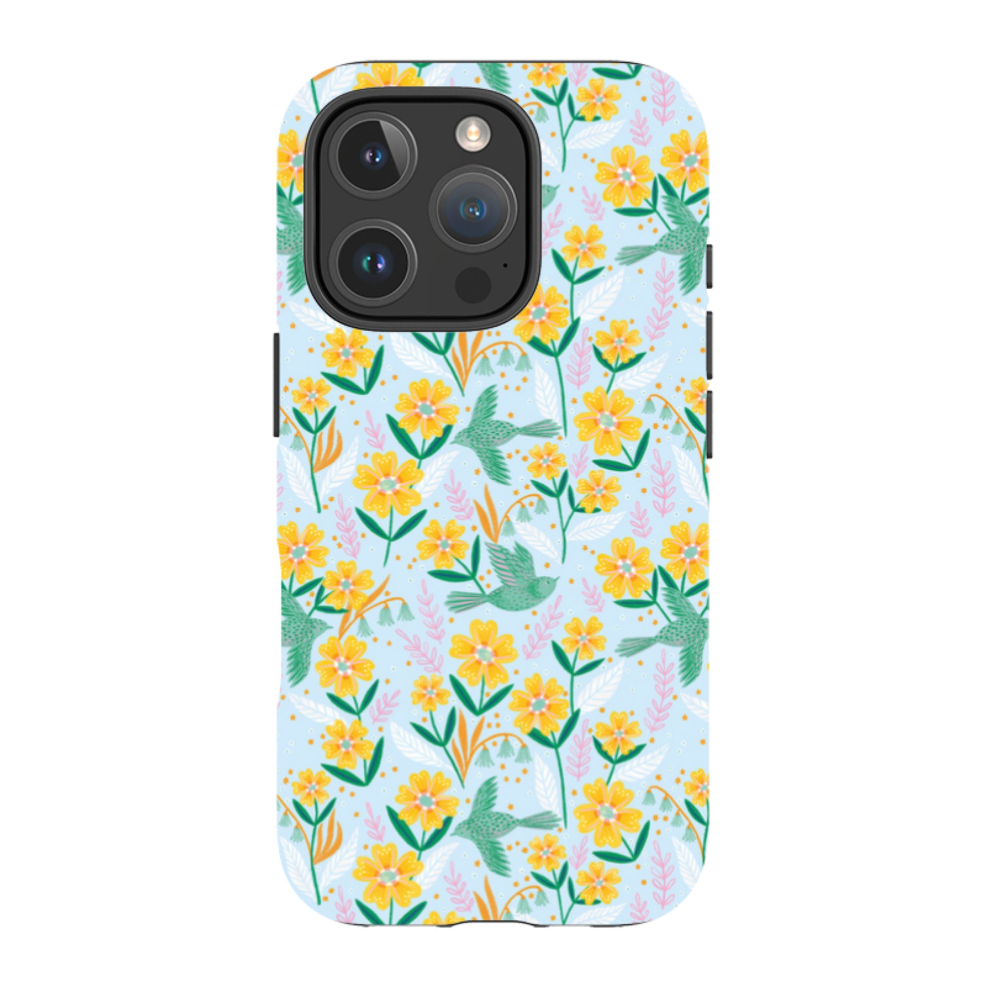 iPhone Tough Case - Sweet Birds Blue By Lee Foster Wilson