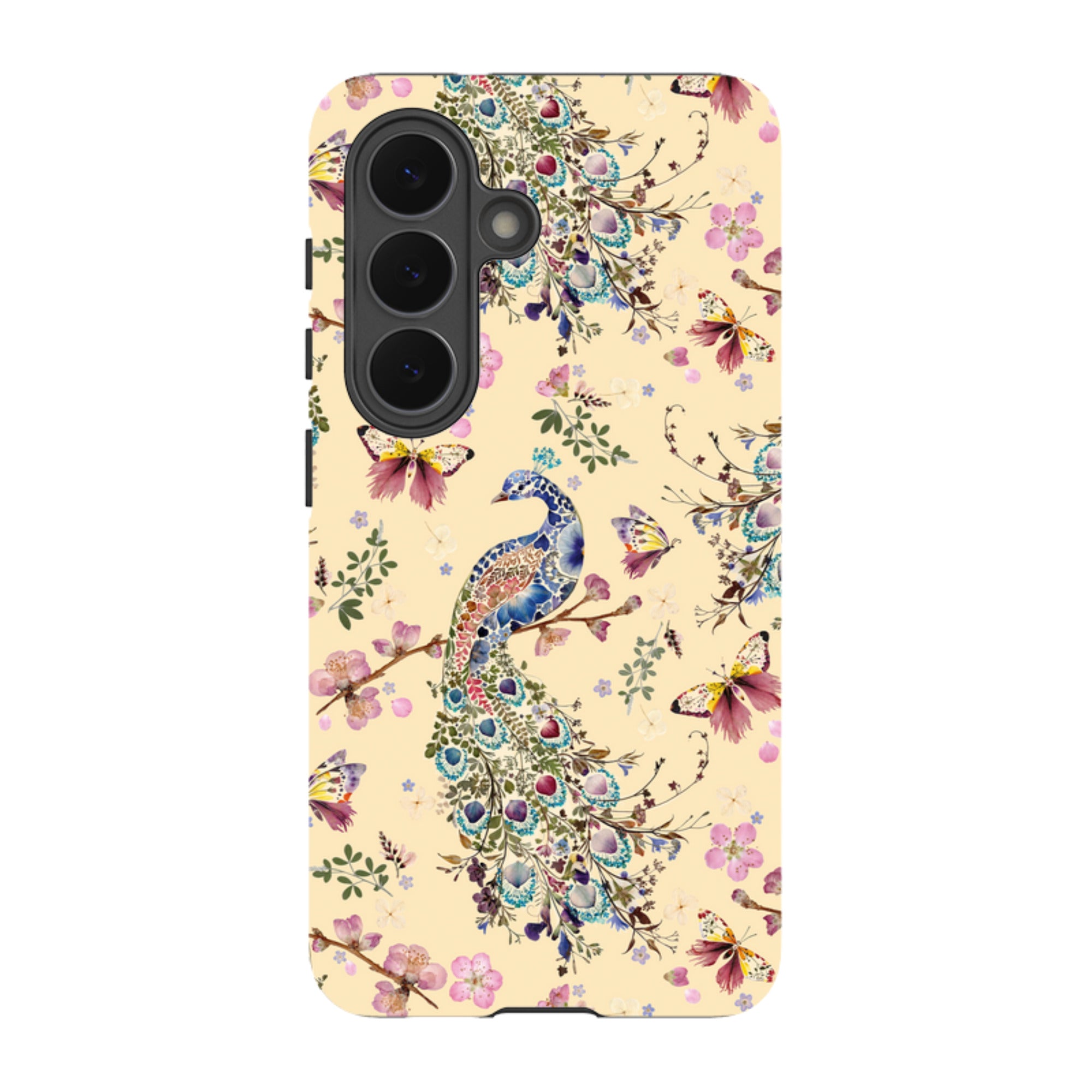 Samsung Tough Case - Peacock and Cherry Blossoms Lilly By Helen Ahpornsiri