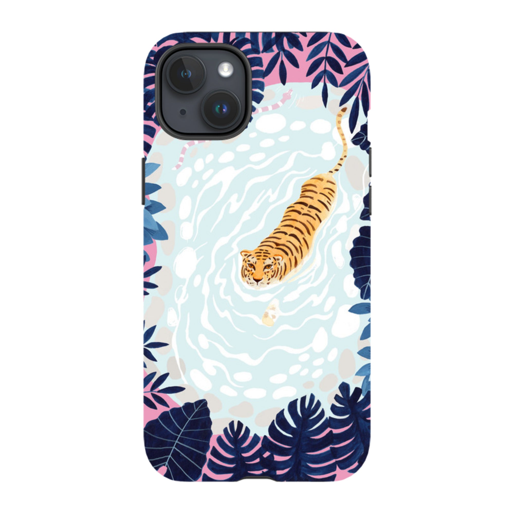 iPhone MagSafe Tough Case - Swimming Tiger By Bex Parkin