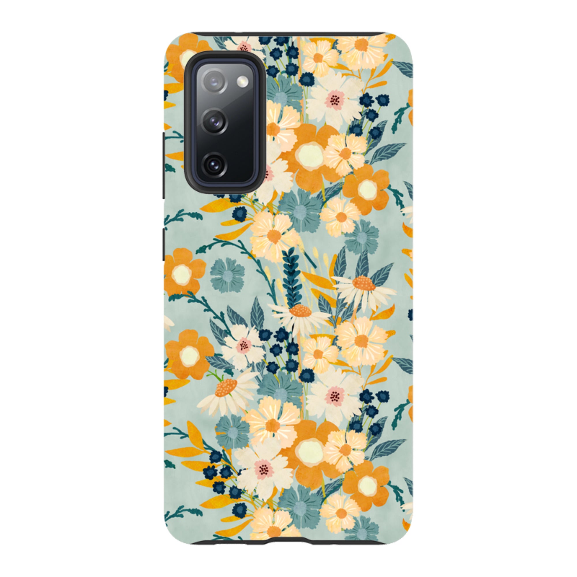 Samsung Tough Case - Yellow And Blue Floral By Katherine Quinn