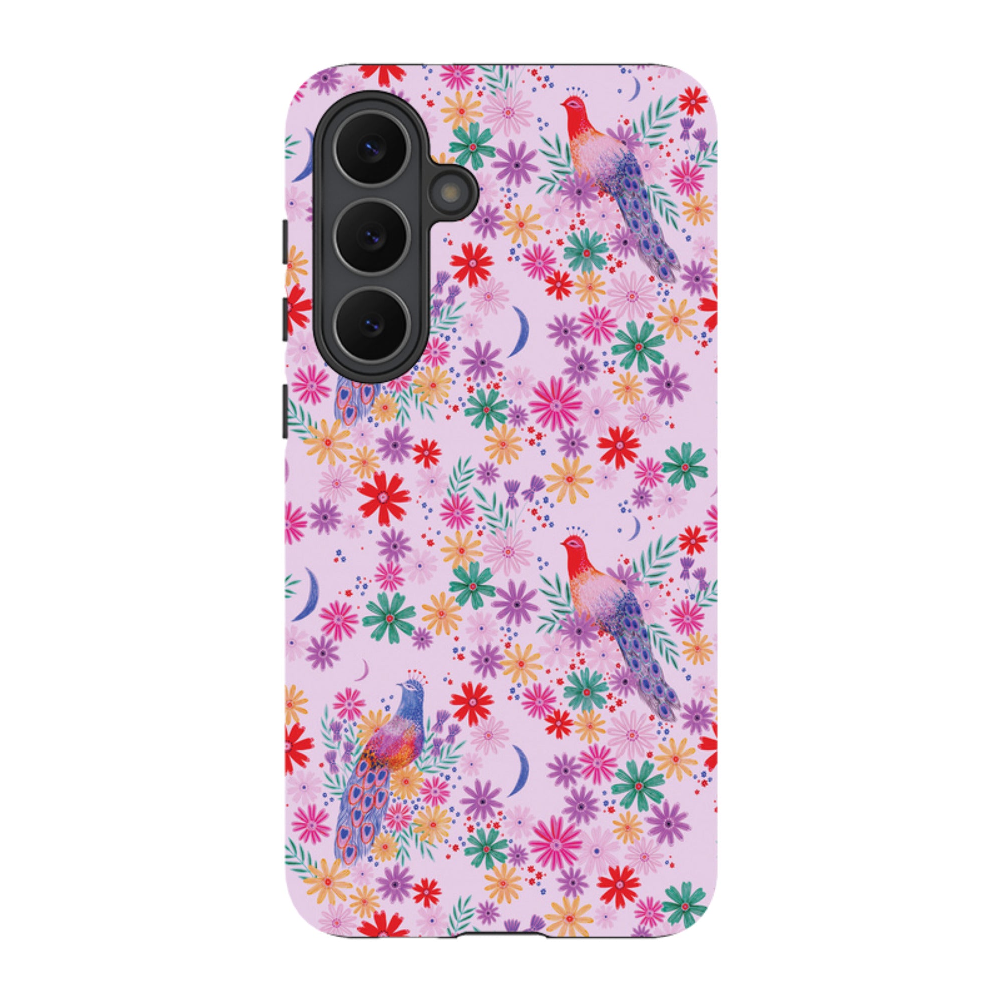 Samsung Tough Case - Peacock Pattern Lilac By Lee Foster Wilson