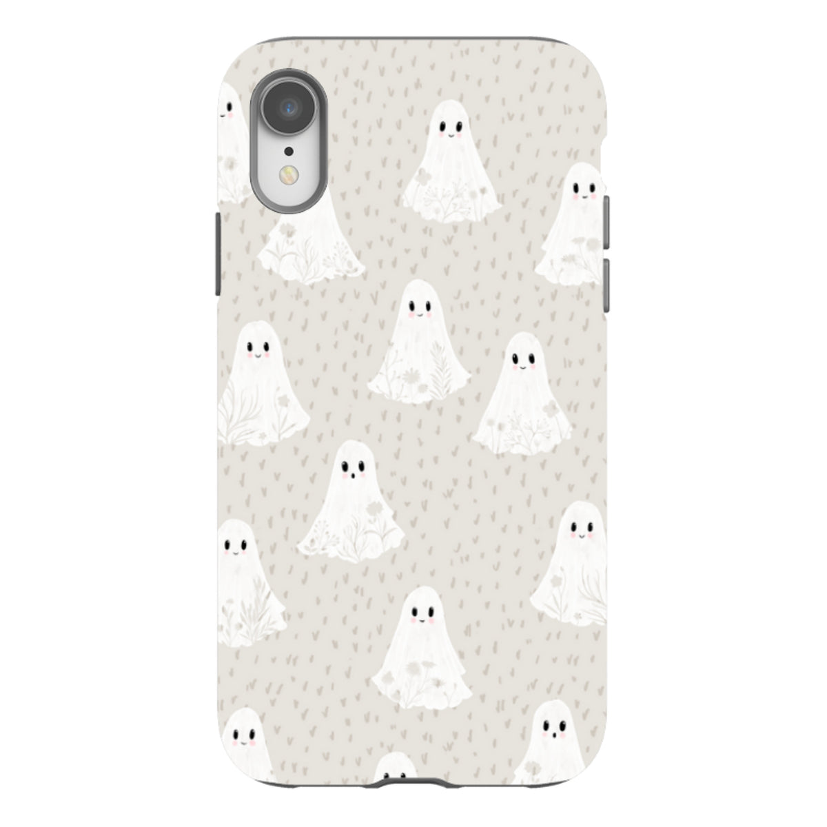 iPhone Tough Case - Floral Ghosts - Stone By Katherine Quinn