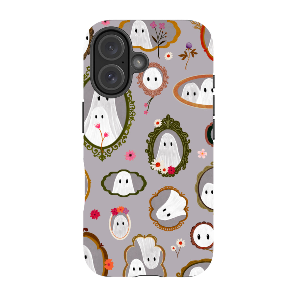 iPhone Tough Case - Framed Ghosts - Mauve By Katherine Quinn