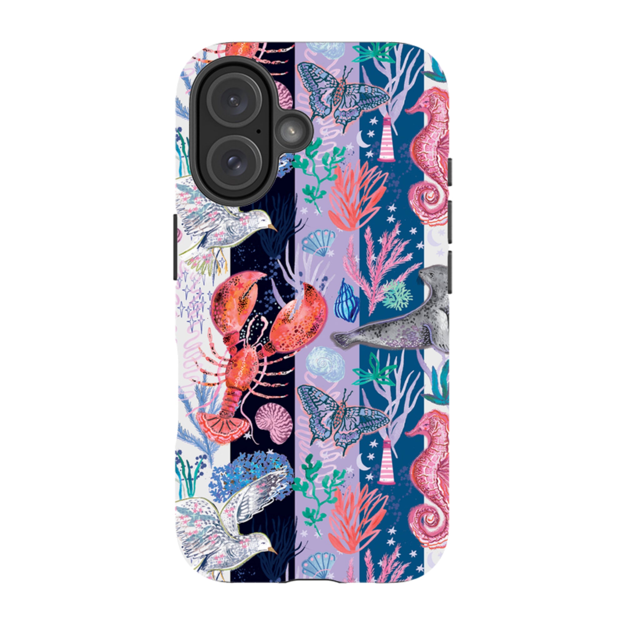 iPhone MagSafe Tough Case - Coastal Calling Stripe II By Emma Frances Grant
