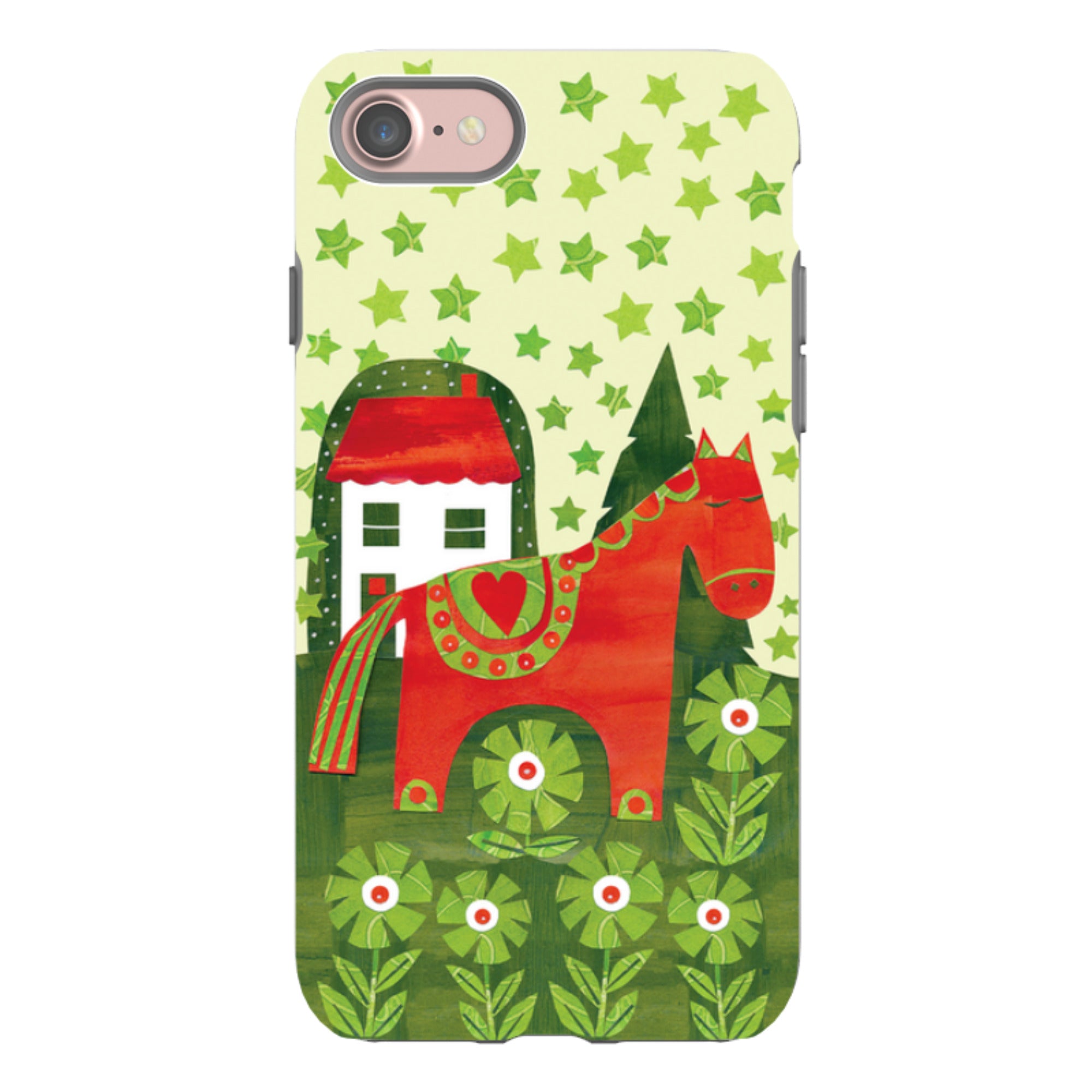 iPhone Tough Case - Red Dala Horse By Tracey English