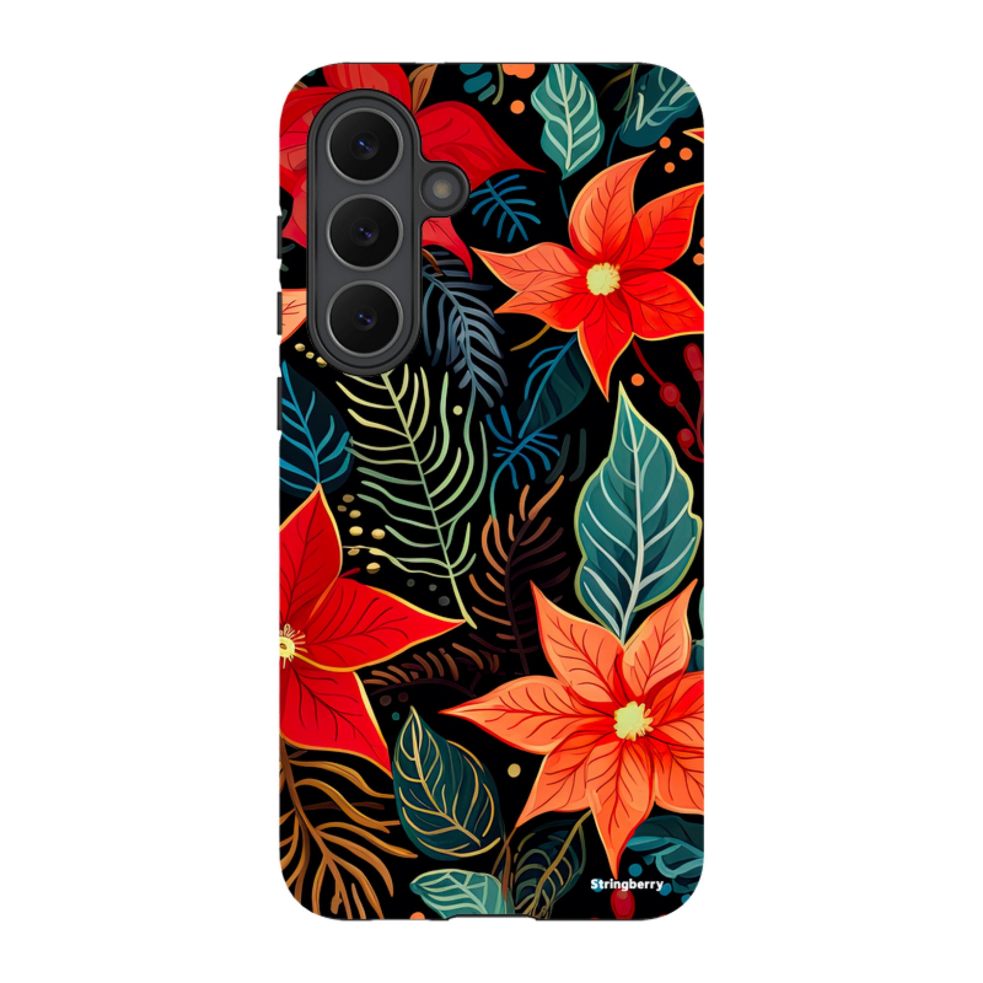 Samsung Tough Case -Red Winter Floral