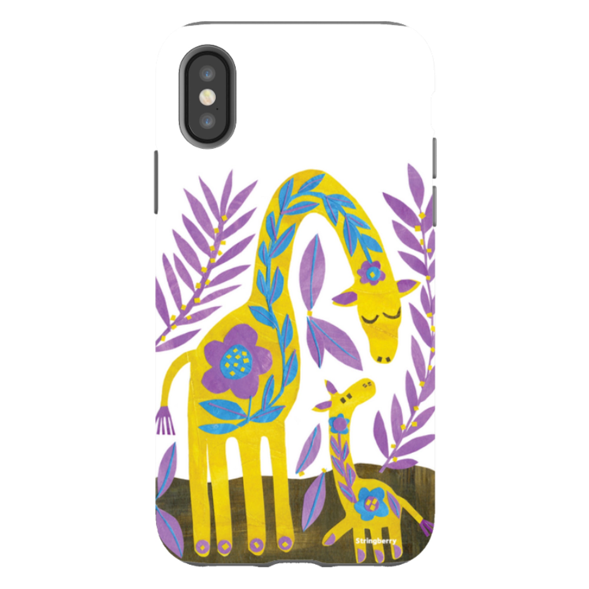 iPhone Tough Case - Folk Giraffes By Tracey English